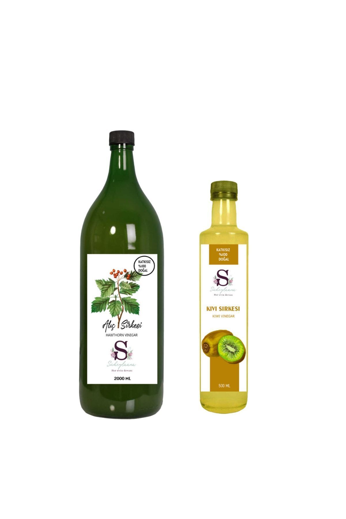 Doğal Alıç Sirkesi 2000 Ml - Doğal Kivi Sirkesi 500 Ml