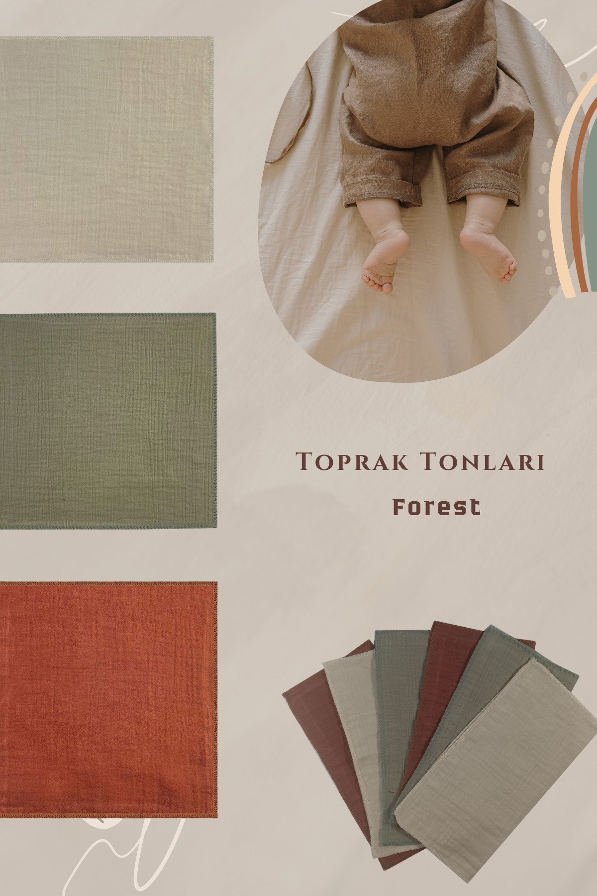 Salvia Dione 6lı Müslin Bebek Ağız Mendili Pamuklu Yumuşak Ağız Silme Temizleme Bezi Anne Bebek Bakım Bez Mendil