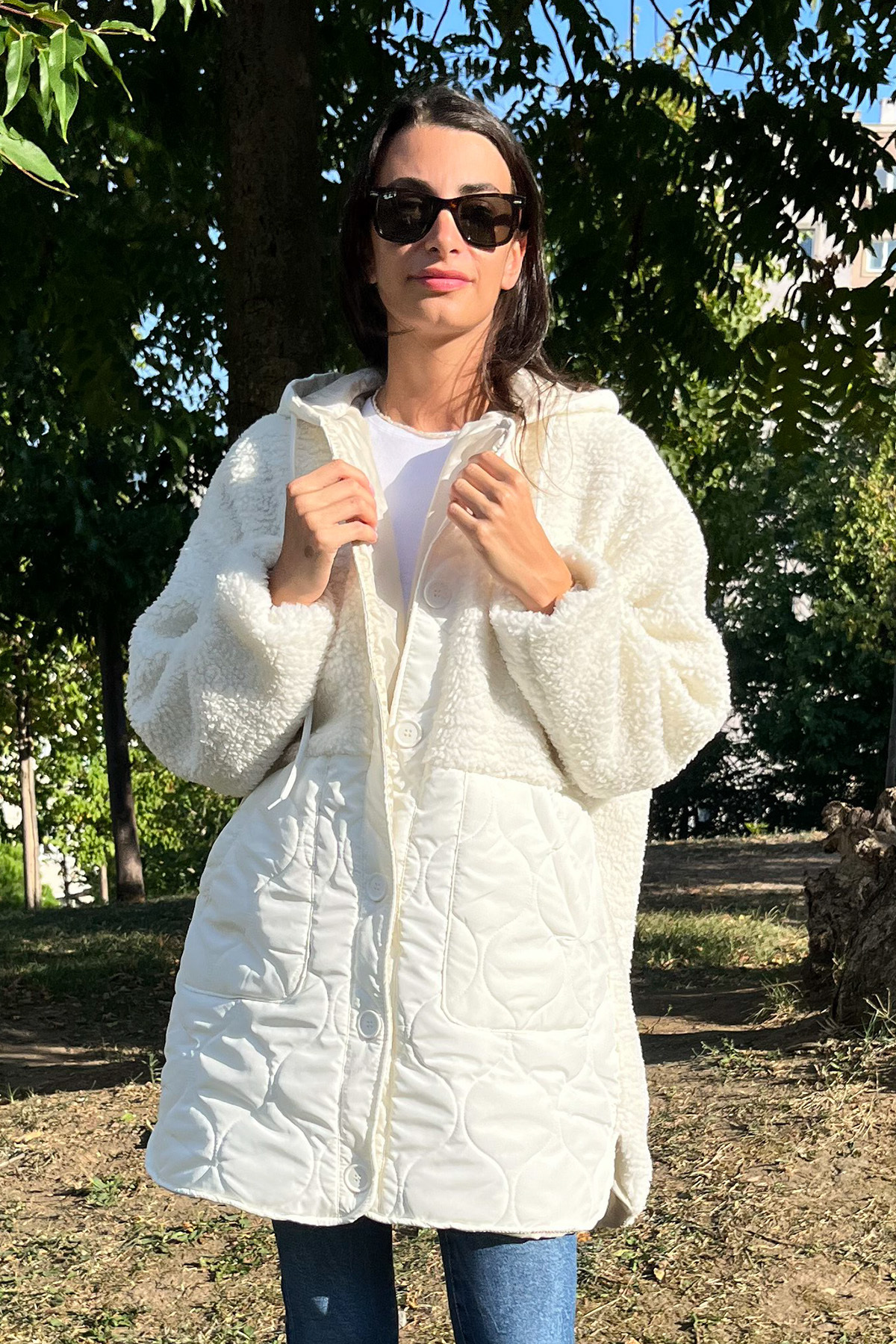 Love The Wind  Uzun Peluşlu Kaban - Görsel 3