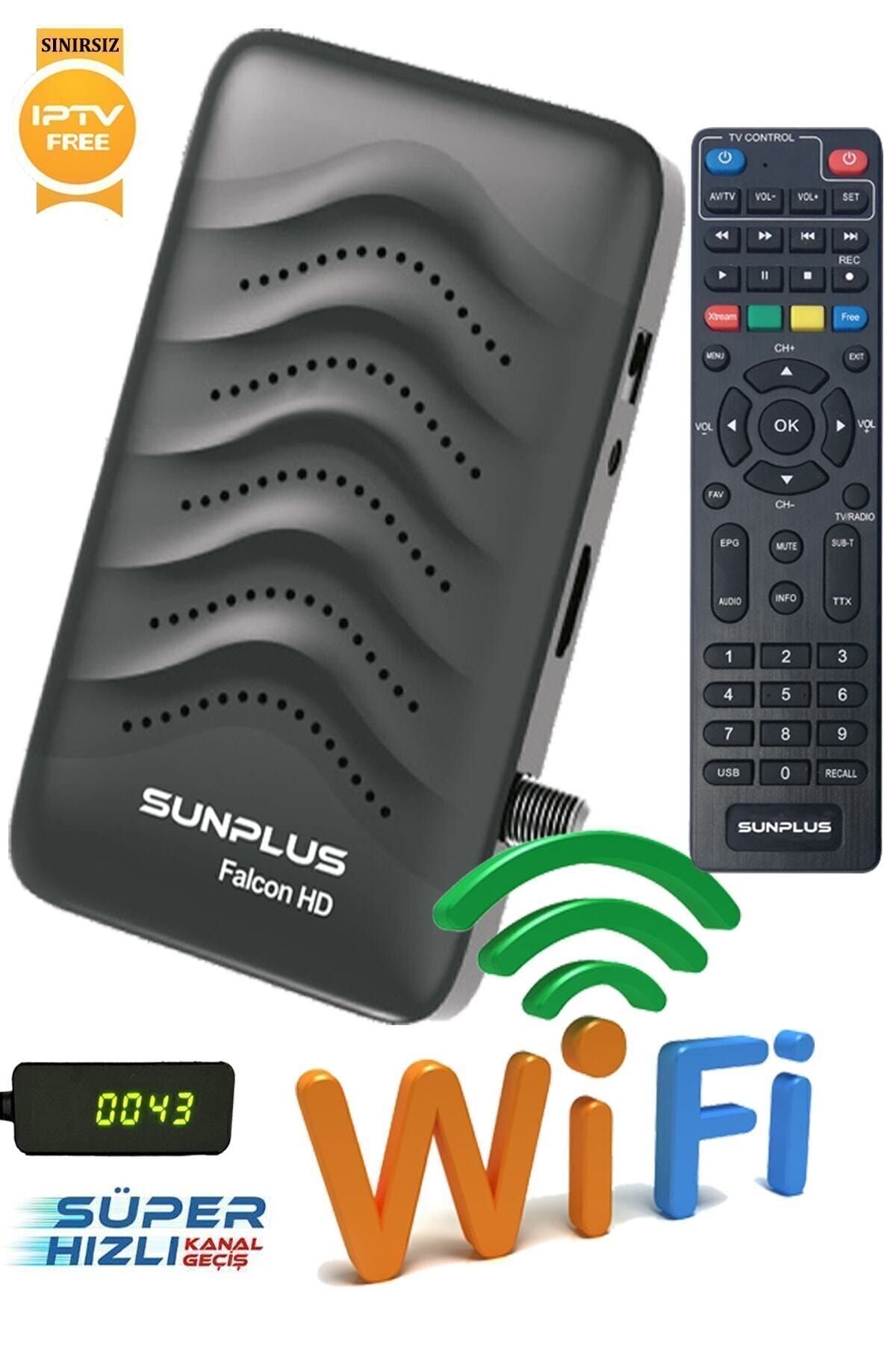 Falcon Çanaklı-Çanaksız Wi-fi Dahil Full Hd Sınırsız Sinema Paketli Uydu Alıcısı