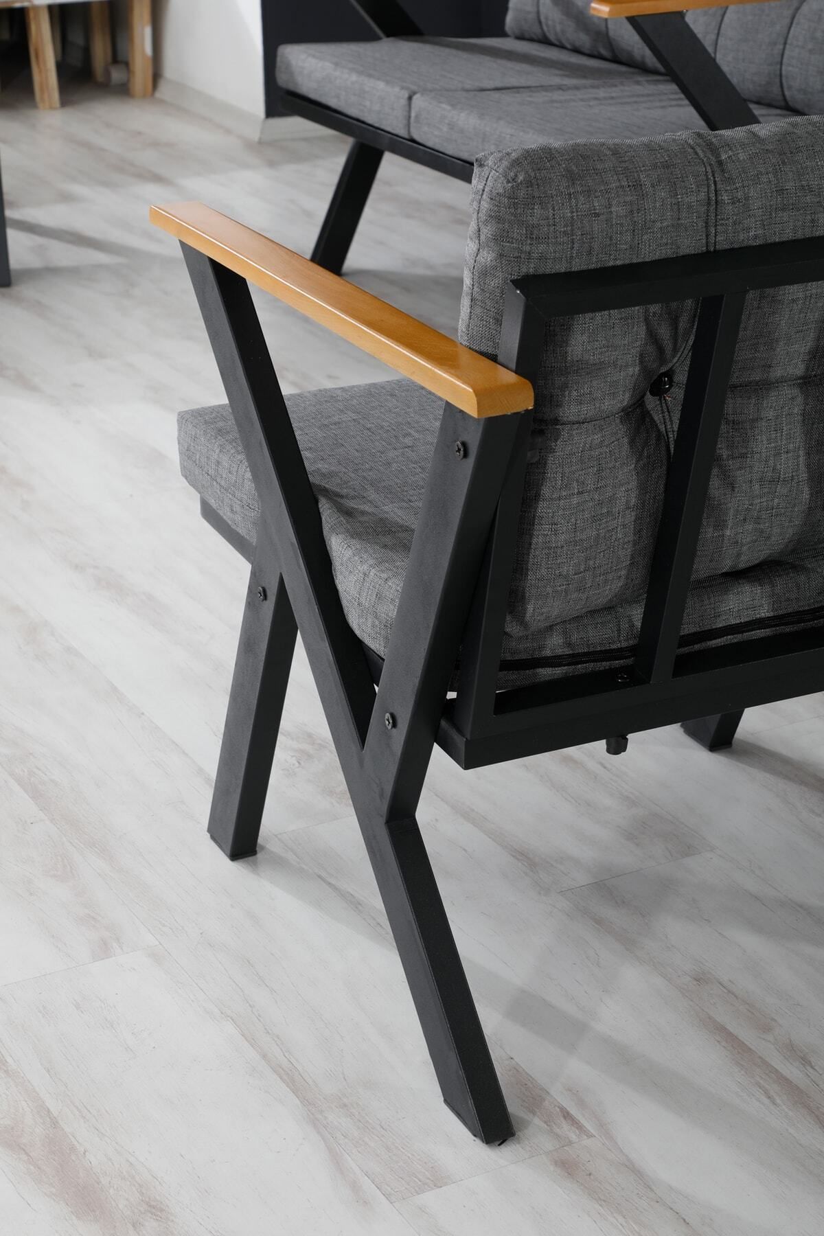 Zeta 2 1 1 Balkon Takımı, Bahçe Mobilyası, Çay Seti, Kafe Oturma Grubu, Teras Koltuk Takımı