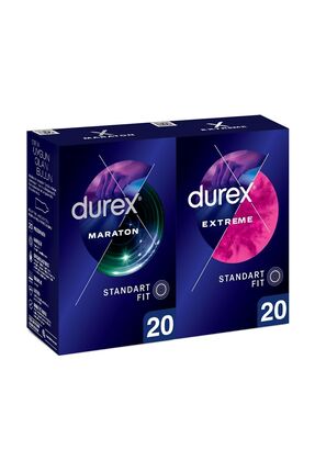 Durex Maraton Geciktiricili Prezervatif 20'li + Durex Extreme Geciktiricili v...