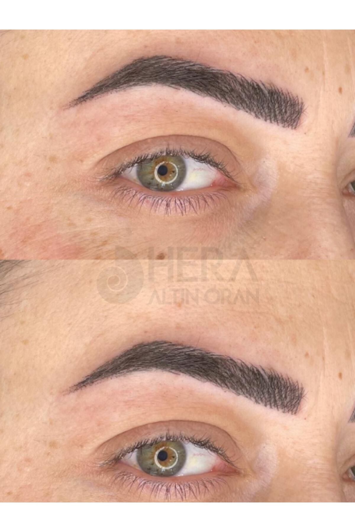 رنگ ابرو چند 10 میل آرایش دائمی و میکروبلادینگ قهوه ترکی دو برابر Hera Altın Oran
