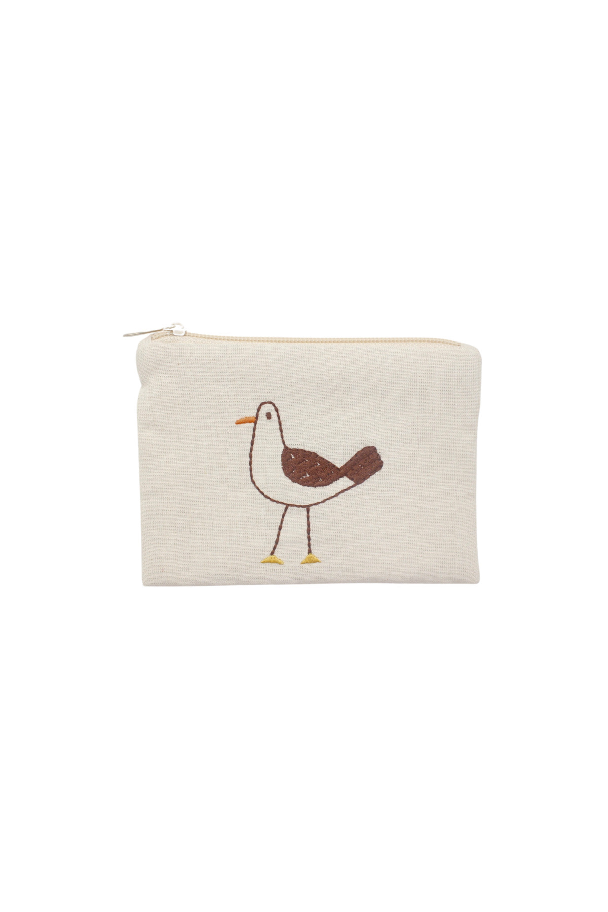 Gull Embroidered Cloth Wallet