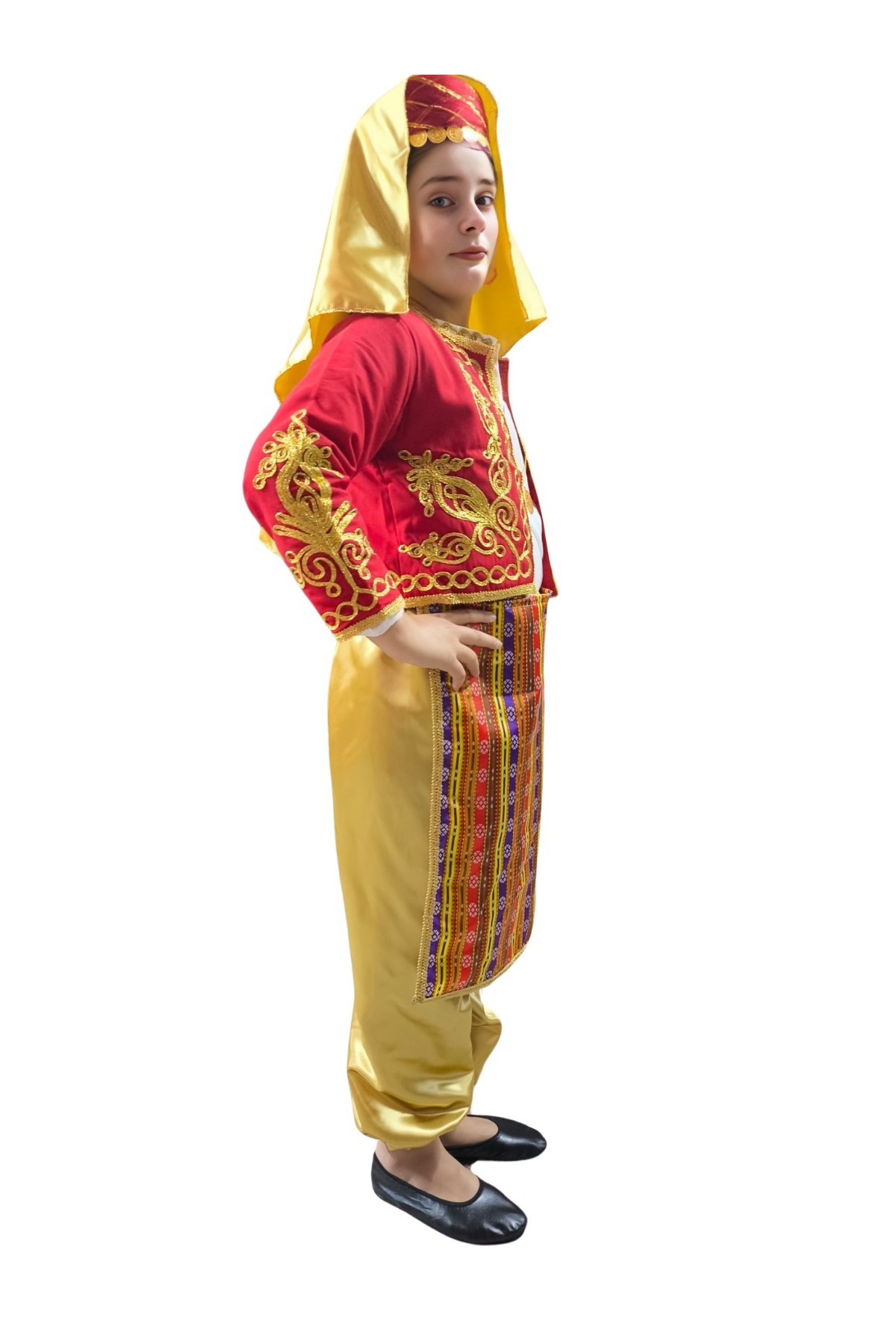 DilekKostüm Teke Yöresel Kıyafeti Zeybek Kız Çocuk Kostümleri Ege Akdeniz Kostüm