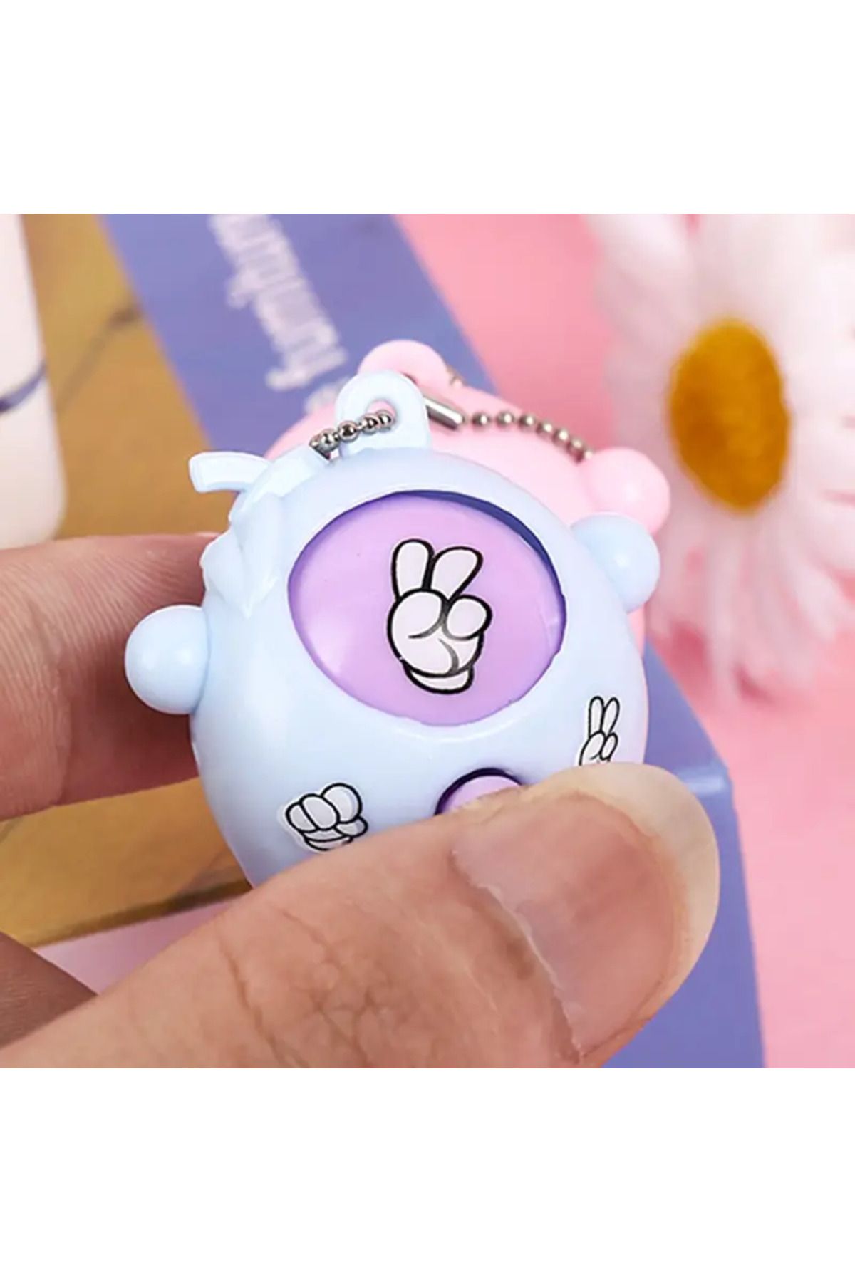 2 Adet Taş Kağıt Makas Mini Anahtarlık Oyuncak Çanta Süs
