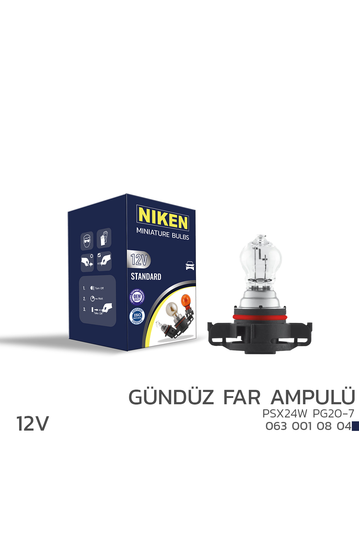BTM OTOMOTİV Nıken 12V PSX24W Gündüz Far Ampulü (PG20-7)