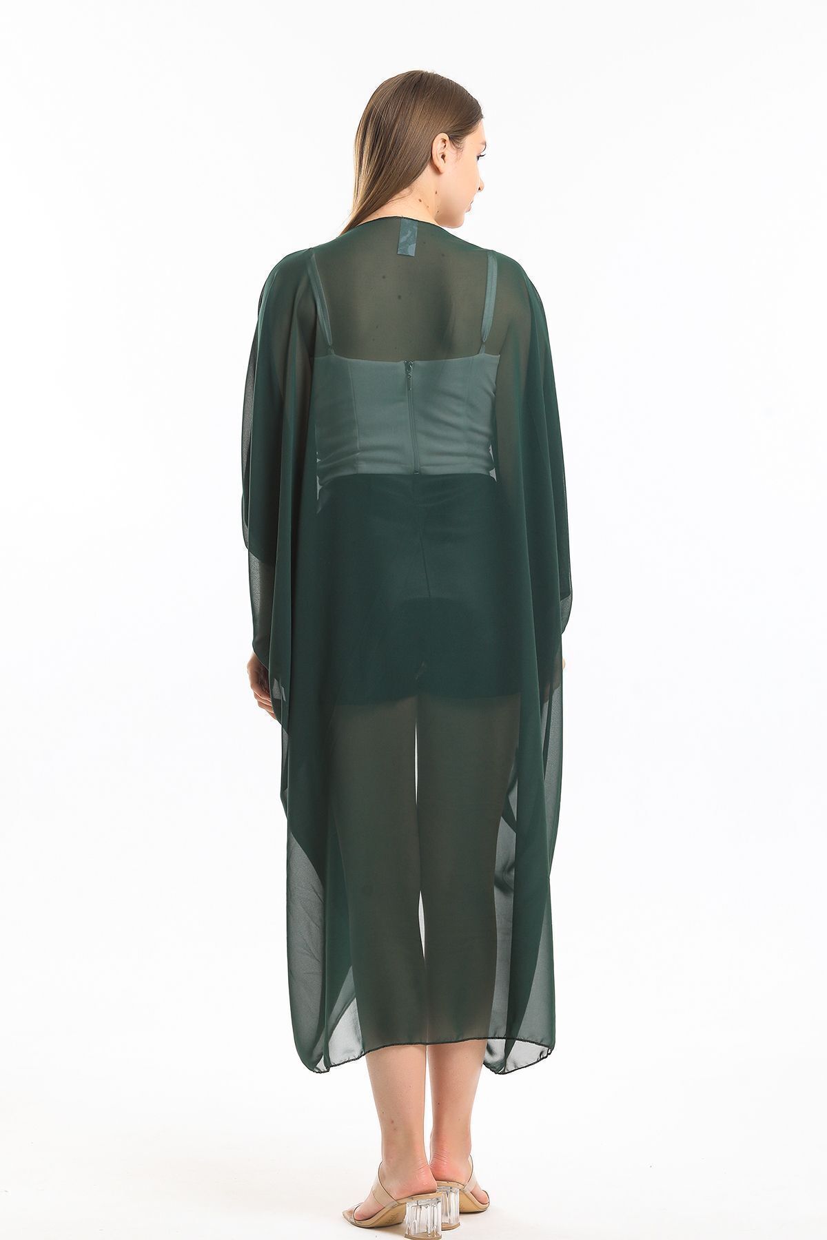  Sense Yesıl Şifon Plaj Kimono | ELB33597