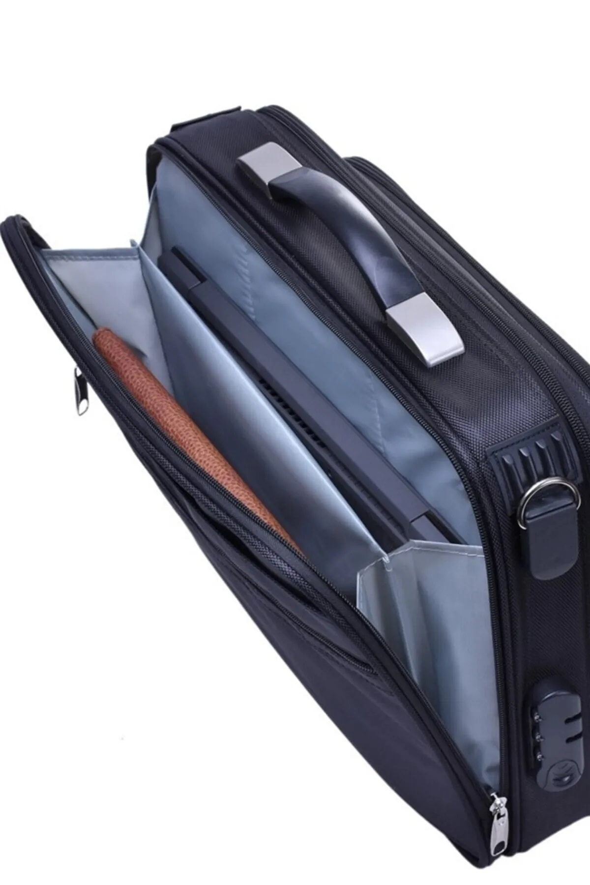 ATHLETIC  Laptop Çantası Notebook Çantası Kasalı Korumalı Laptop Çantası Askılı Lüx Kasalı Evrak Çantası 16" - Görsel 3