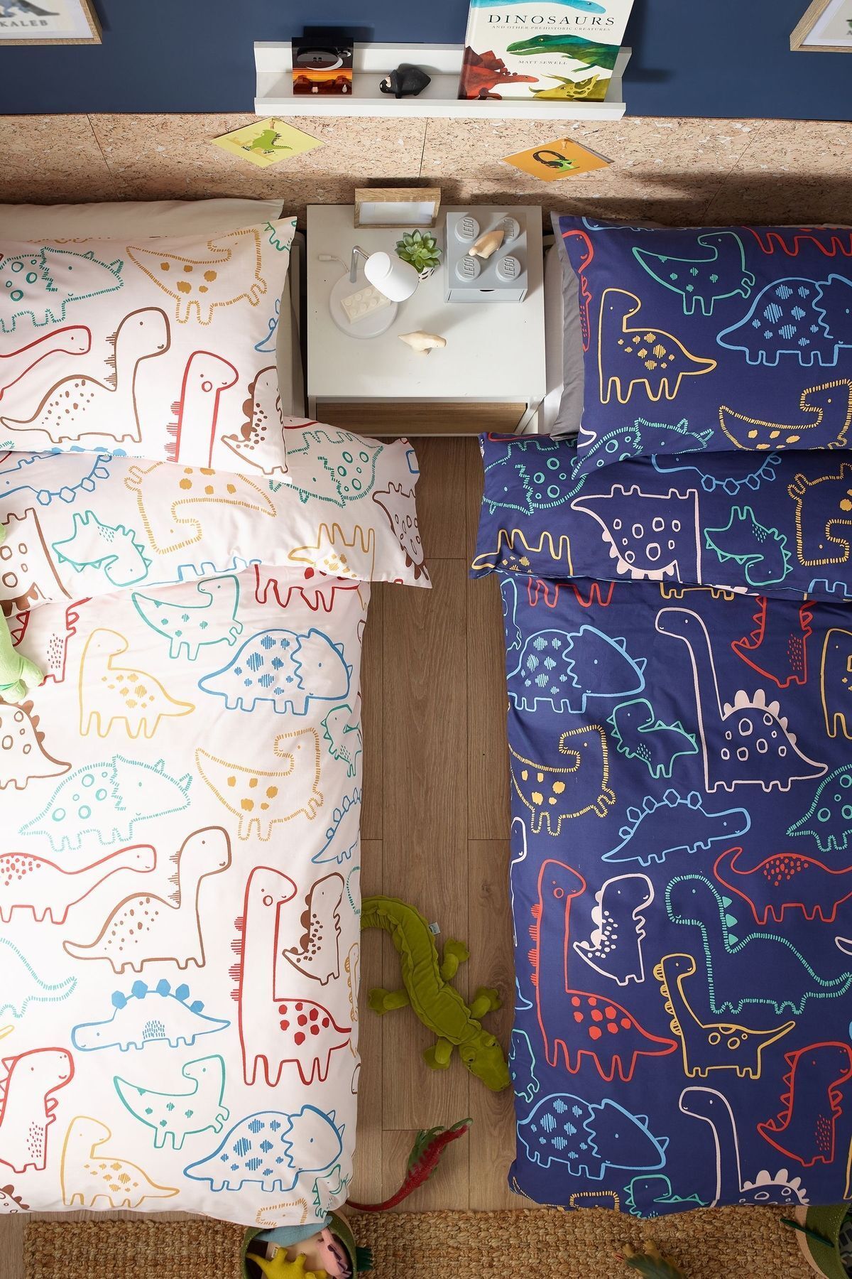 Next Baby-Ecru Navy Blue Dino 2-Piece Duvet Cover Set 3