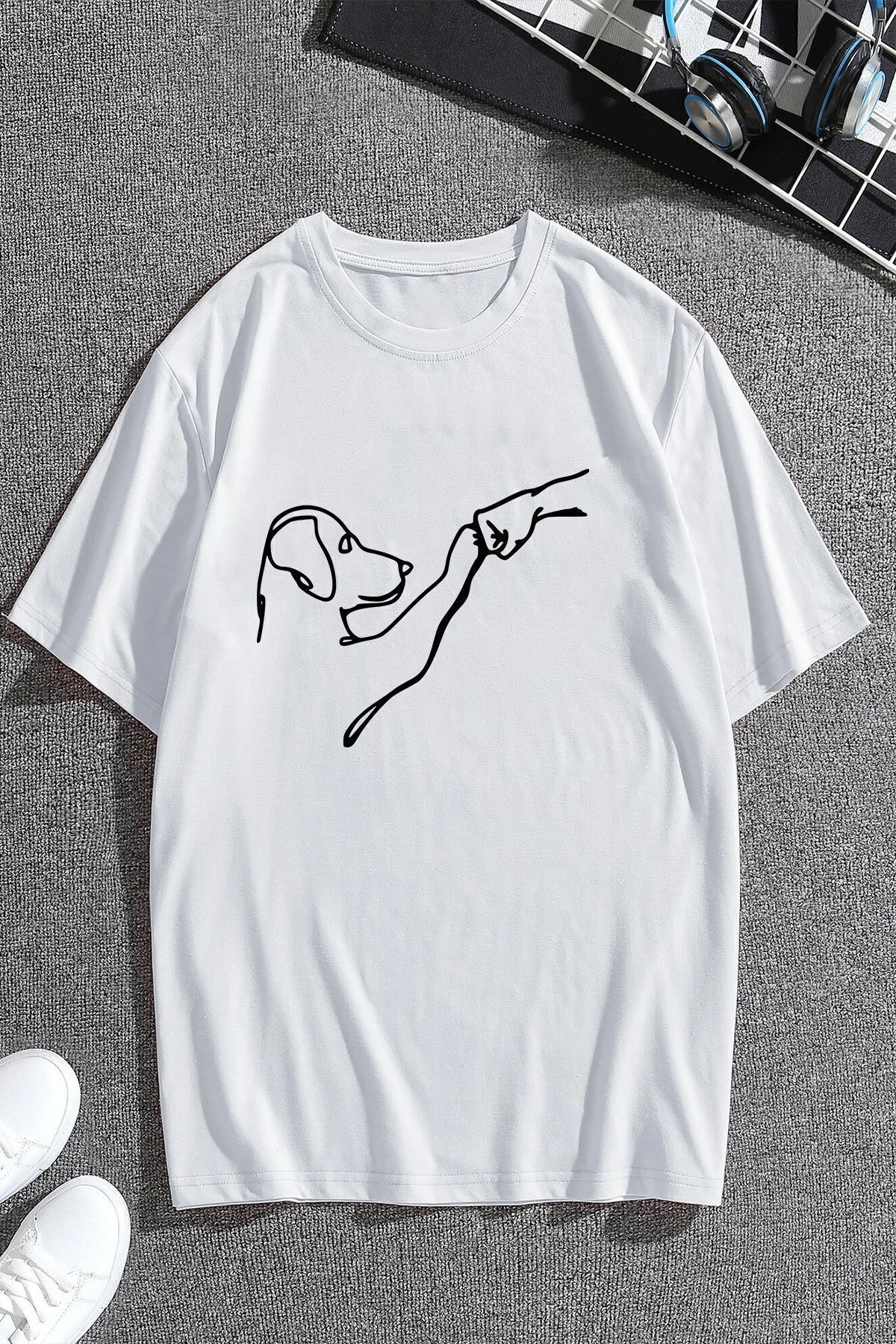 Can Dostum Köpeğim Temalı Unisex Oversize T-shirt
