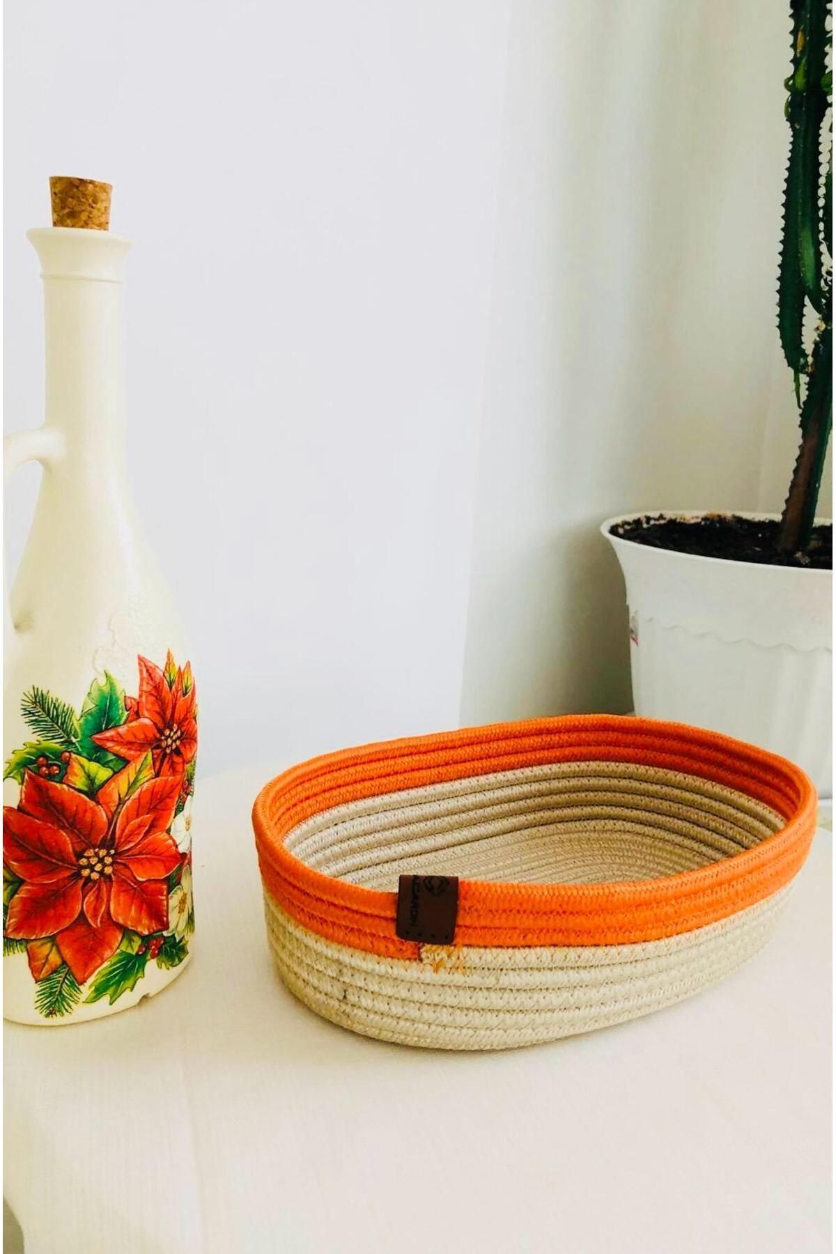 JÜTEX HOME-30X20X10 Wicker and Jute Bread Basket - Storage and Organizer 1