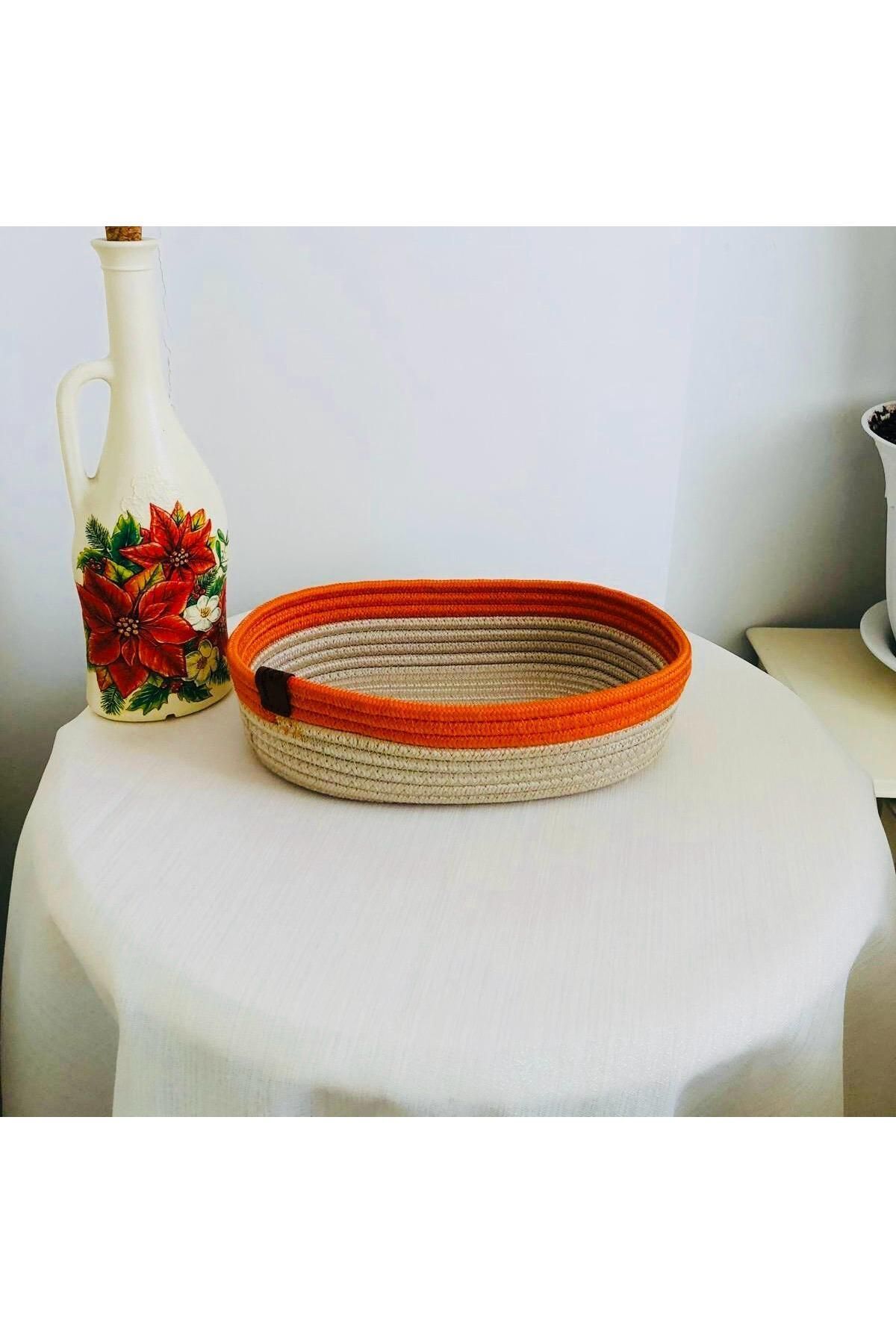 JÜTEX HOME-30X20X10 Wicker and Jute Bread Basket - Storage and Organizer 2