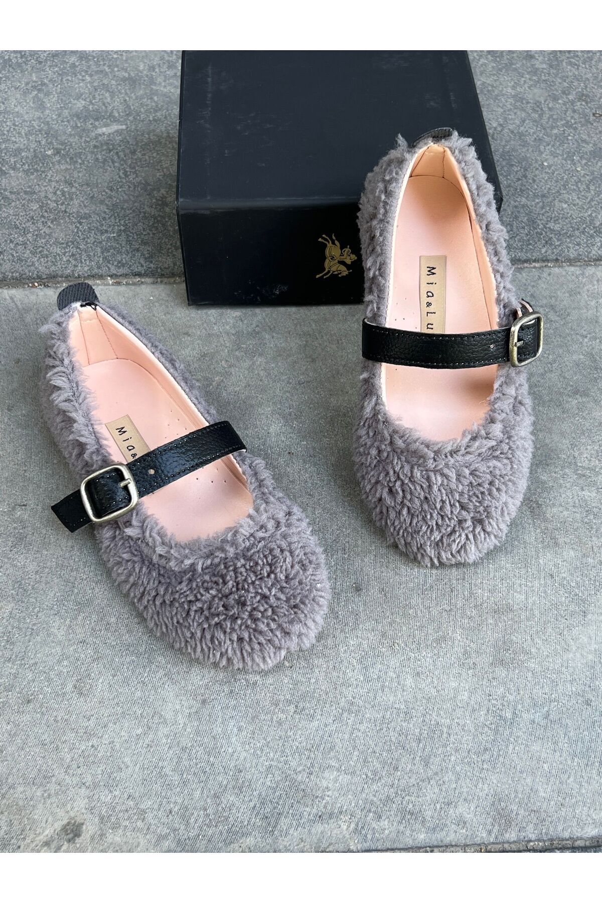 Mia Lui Teddy Patterned Girl s Ballerina Shoes Trendyol