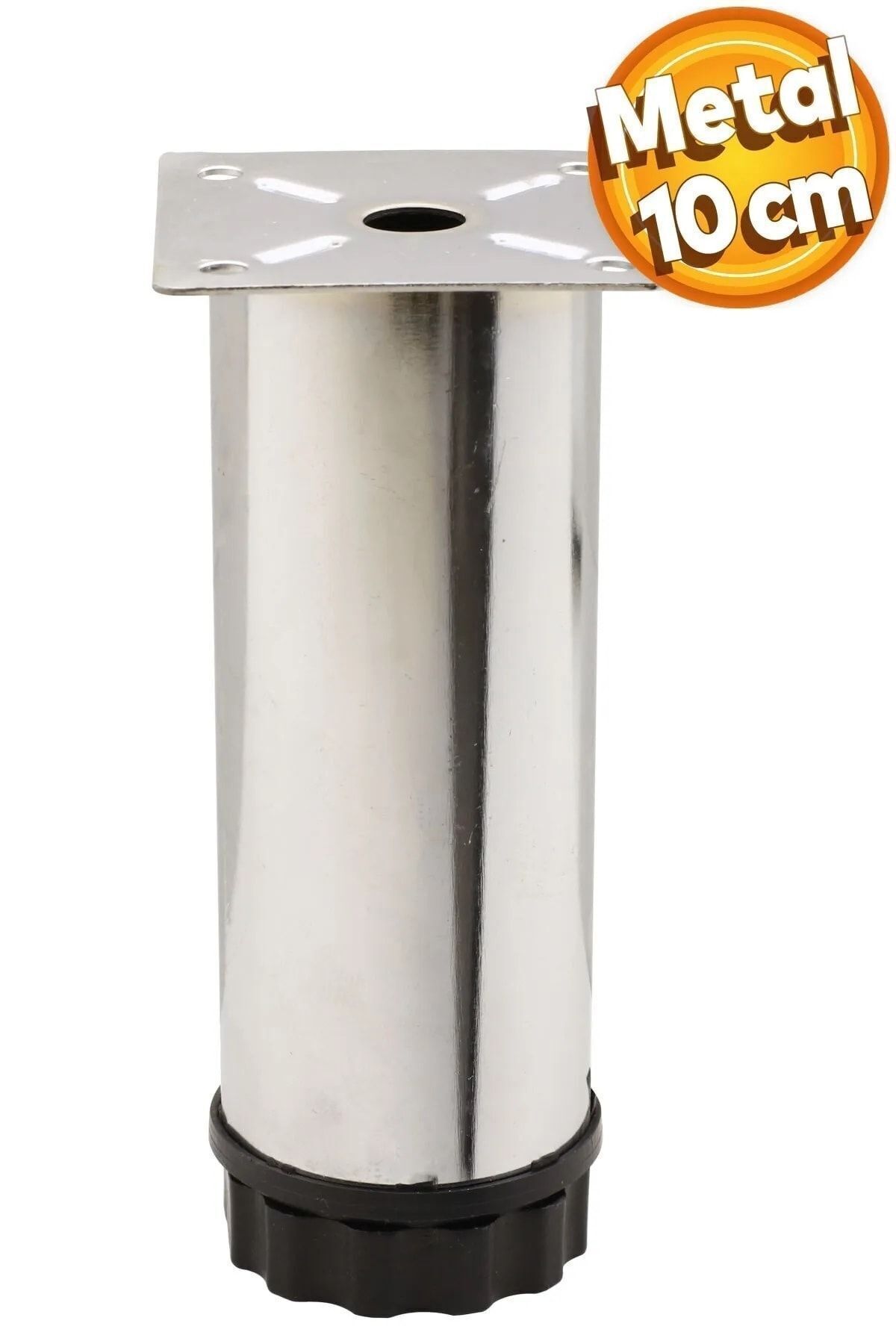 Badem10 Akça Ayarlanabilir 10 Cm Krom Dolap Mobilya Kanepe Koltuk Baza Destek Ayağı Metal Ayakları