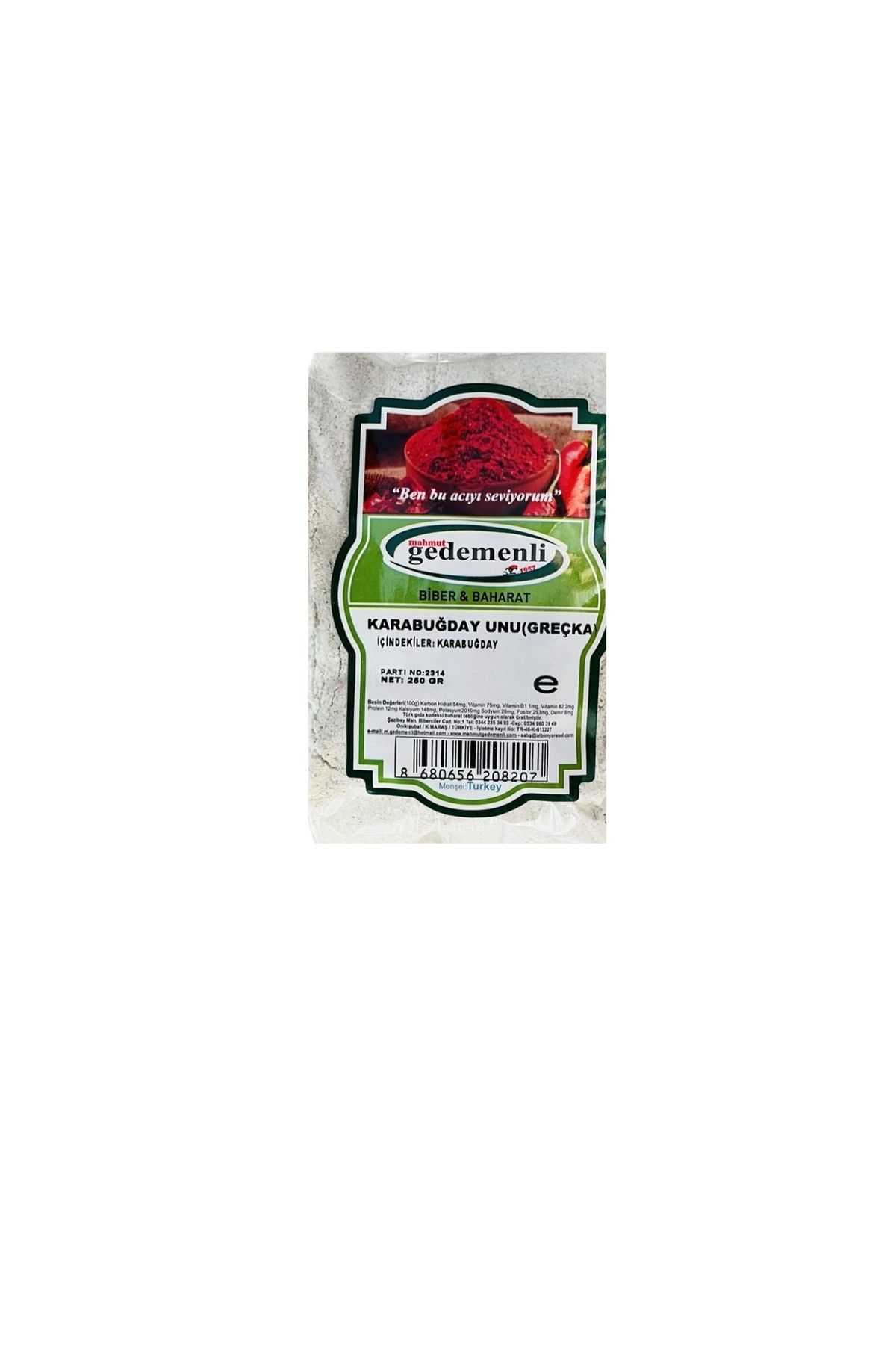 GEDEMENLİ KARABUĞDAY UNU ( GREÇKA) 250 GR