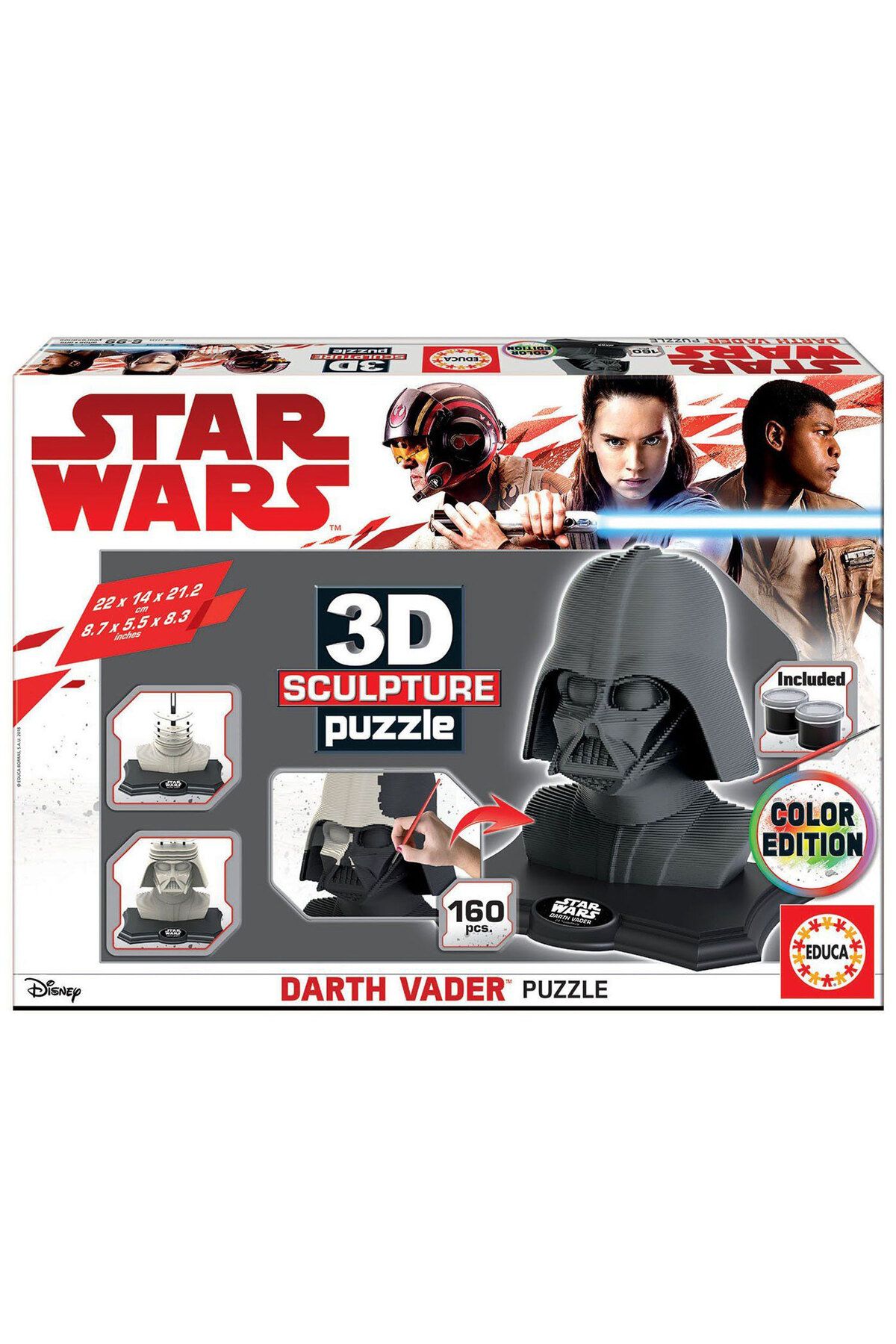 پازل جنگ ستارگان DARTH VADER 3D مجسمه PAZIL 160 قطعه ادوکا EDUCA