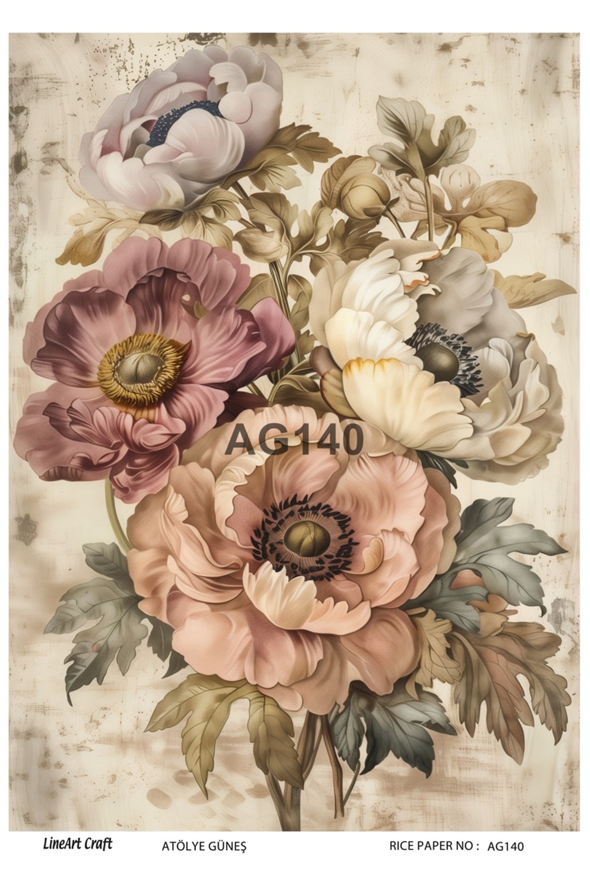 LİNEART LineArt Pirinç Dekopaj Kağıdı LA-AG140