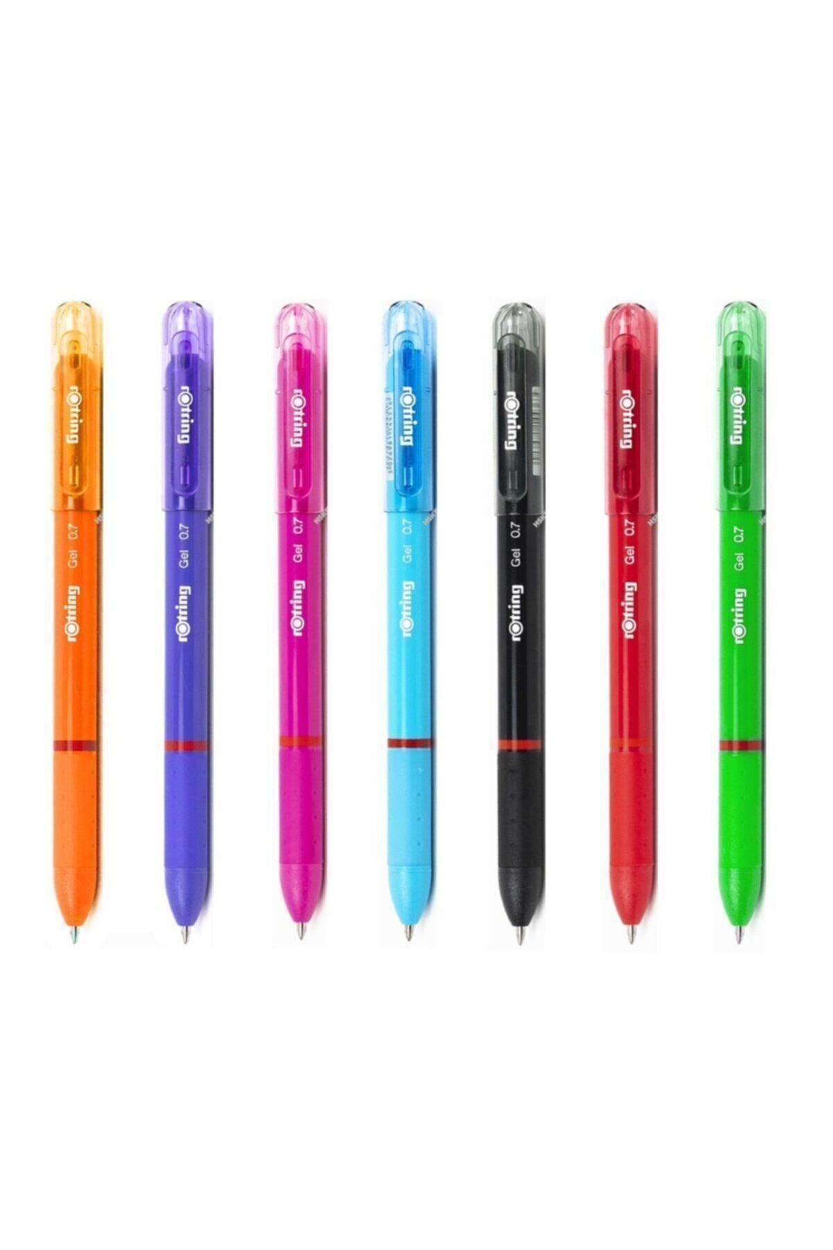 Rotring Gel Pen 0.7 Mm 7 Colors Mixed