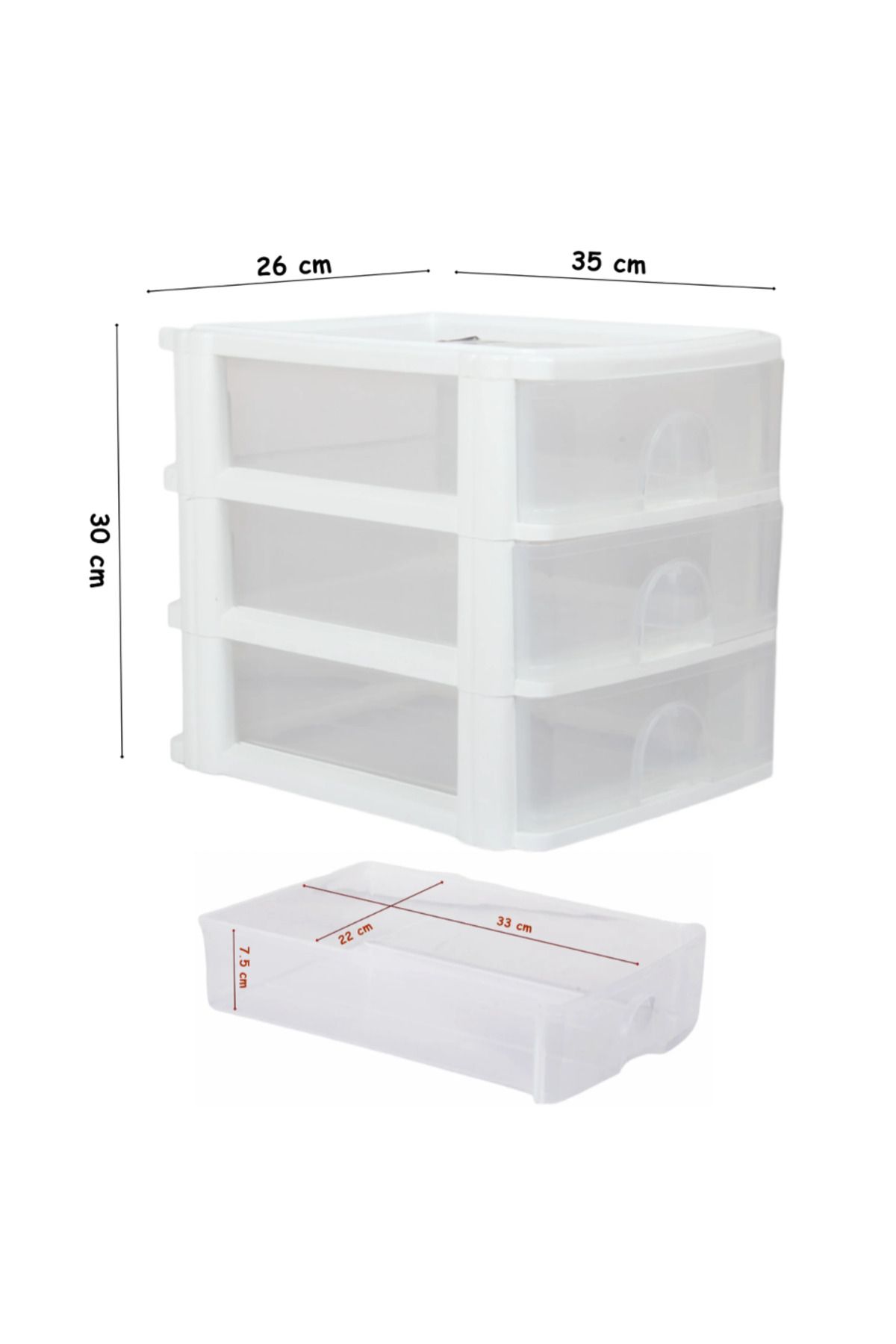 Flash Bazaar-A4 Size 3-Tier Organizer with Storage Drawers 6