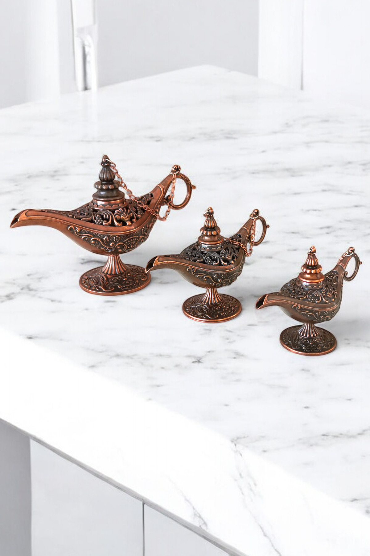 Alaattin Magic Lamp - Decorative Zinc Incense Triple Set
