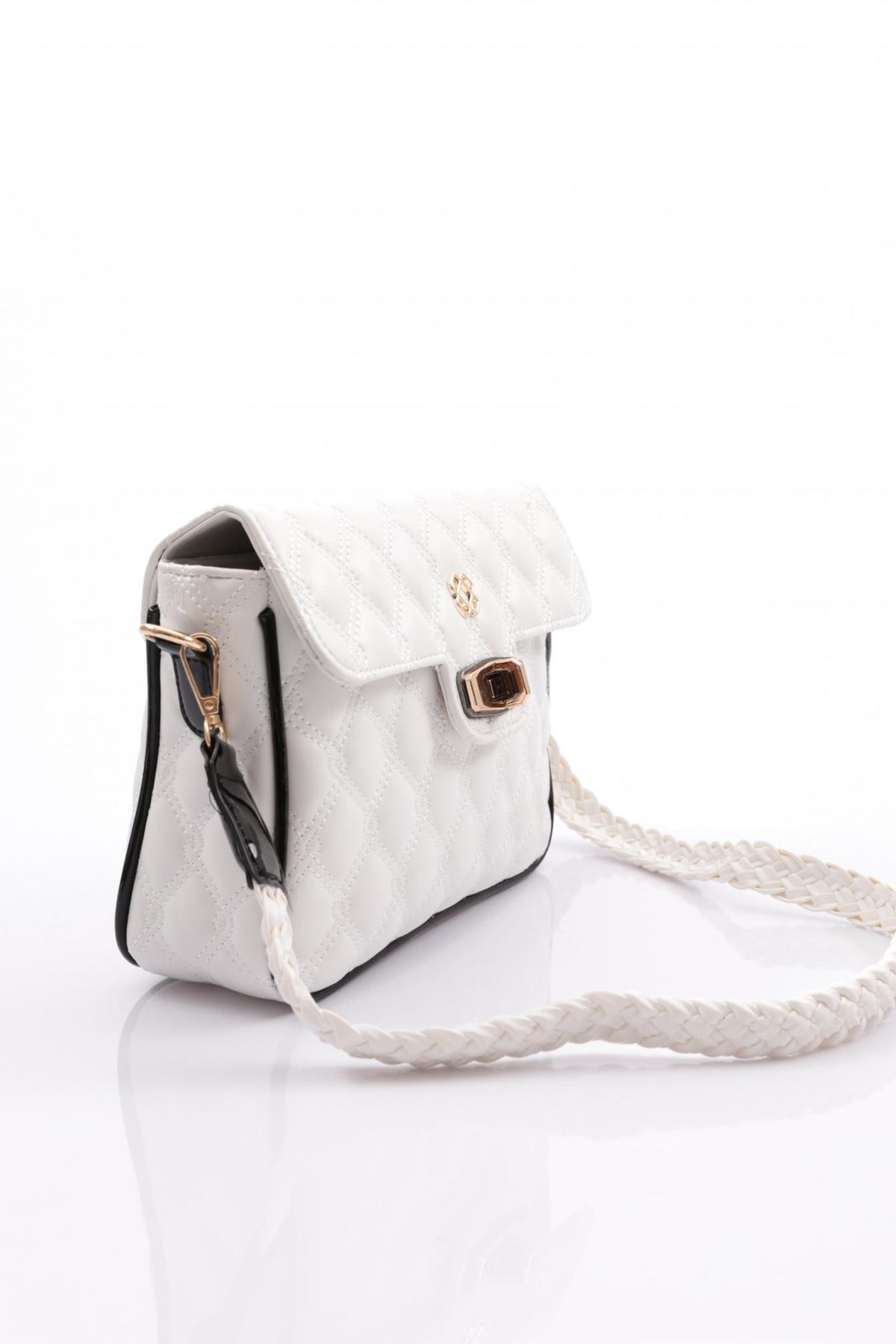 DGN-White Handle Braided Women's Bag 2