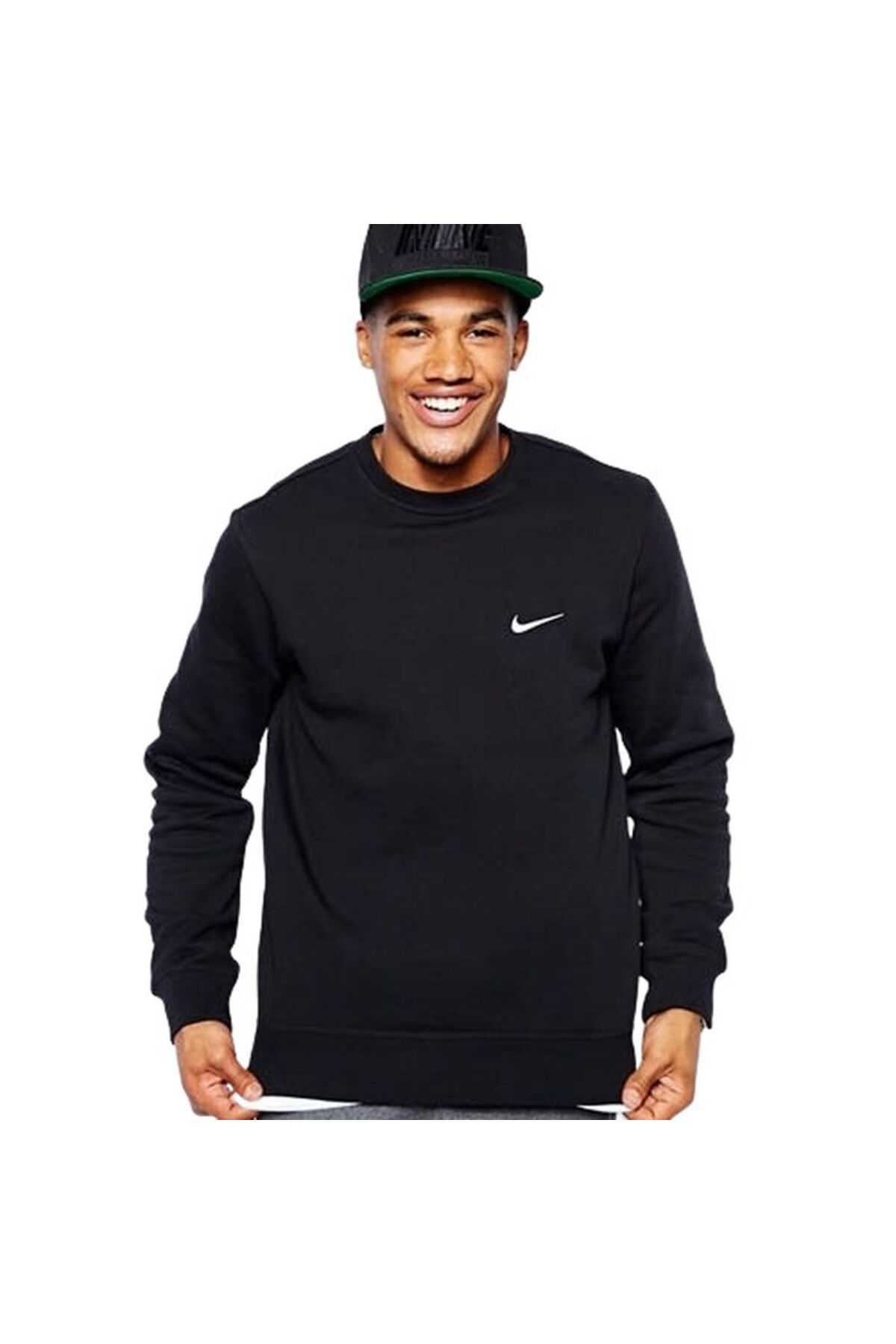 Nike Men s Swoosh Logo Sweatshirt 839667 010 Erkek Giyim