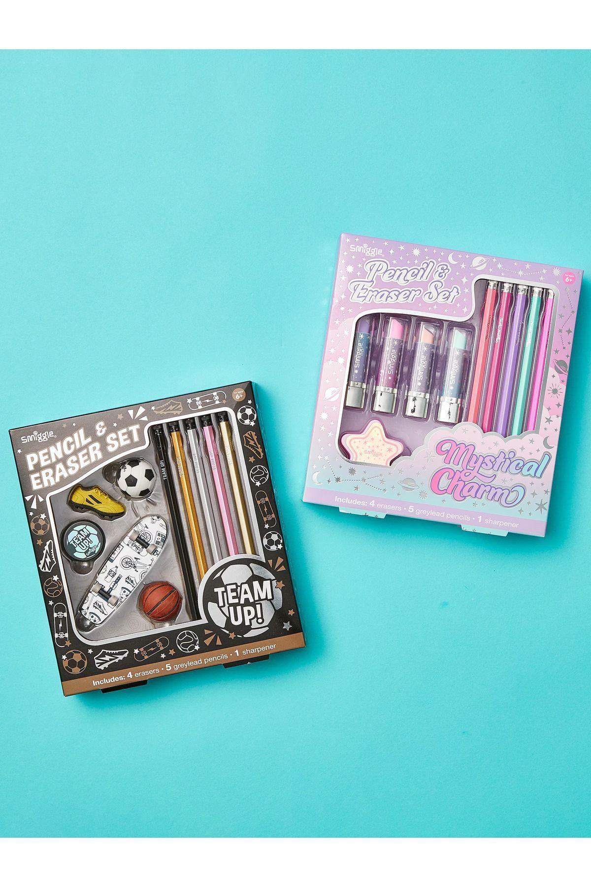 SMIGGLE-Lipstick Look Eraser Pencil Sharpener and Pencil Set 3