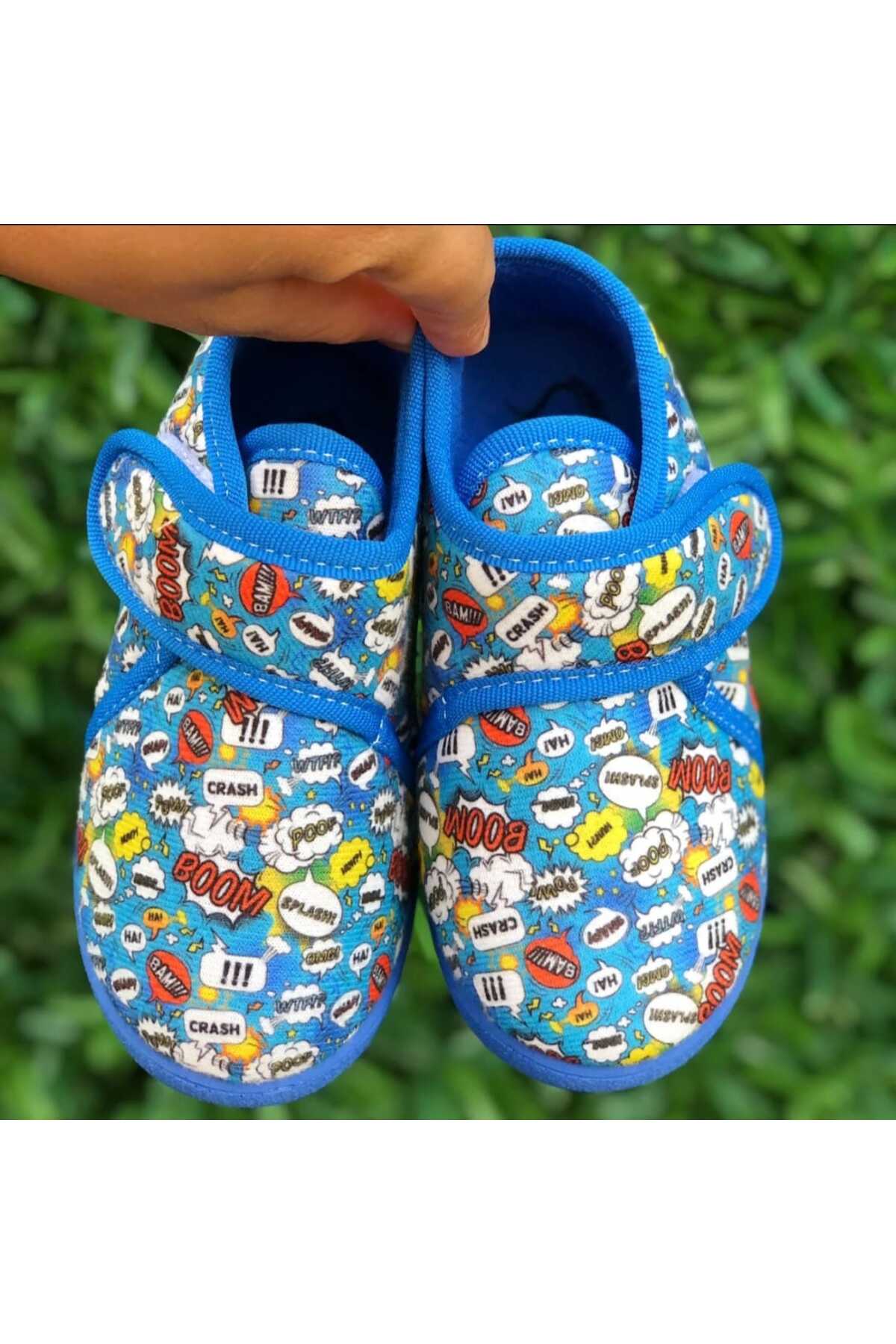 Kids Snoozies Home School Shoes Soft Anti-Slip Lightweight Sole Velcro Nursery Shoes