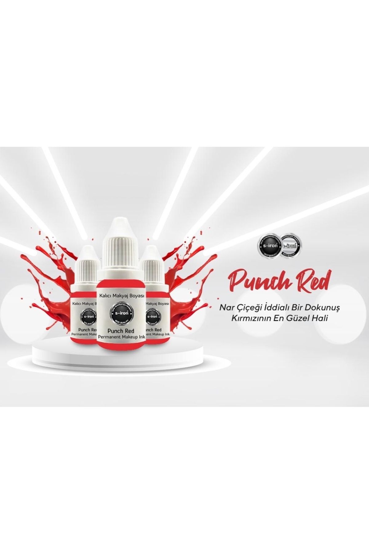 S-İRON COSMETİC Kalıcı Makyaj Dudak Boyası Punch Red 12ml
