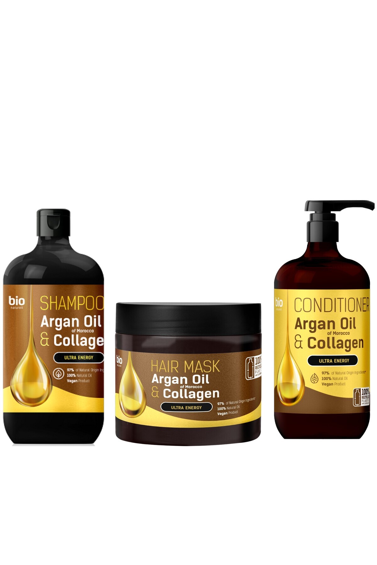 bio natural aroma %97 Organik Ulta Energy Sac Bakım Seti Şampuan 355ml Saç Maskesi 295ml. Saç Kremi 946ml — 010405