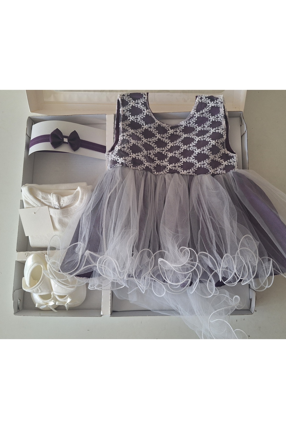 biyan collection Kız Bebek Mevlüt Takımı Gelinlik Abiye Elbise Bebek Doğum Baby Shower Hediyesi fotoğrafı 2 (önizleme)