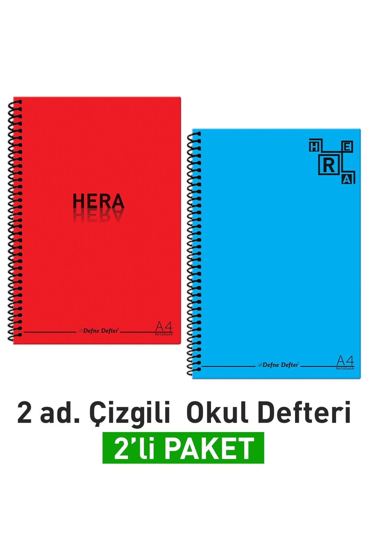 Etika-A4 School Notebook - 144 Sheets (72 Sheets), Spiral, Lined (Pack of 2) 1