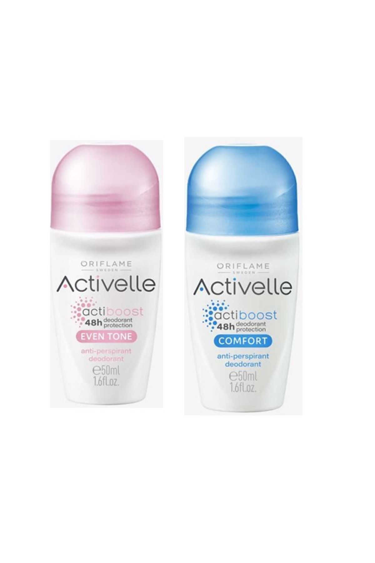 دئودورانت رول ان ضد تعریق 2 بسته Activelle and Even Tone Comfort با محافظت 48 ساعته Oriflame