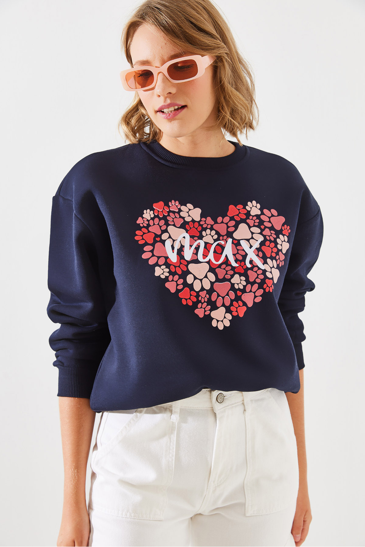 LUCCI Printed Cotton Crew Neck Sweatshirt 4