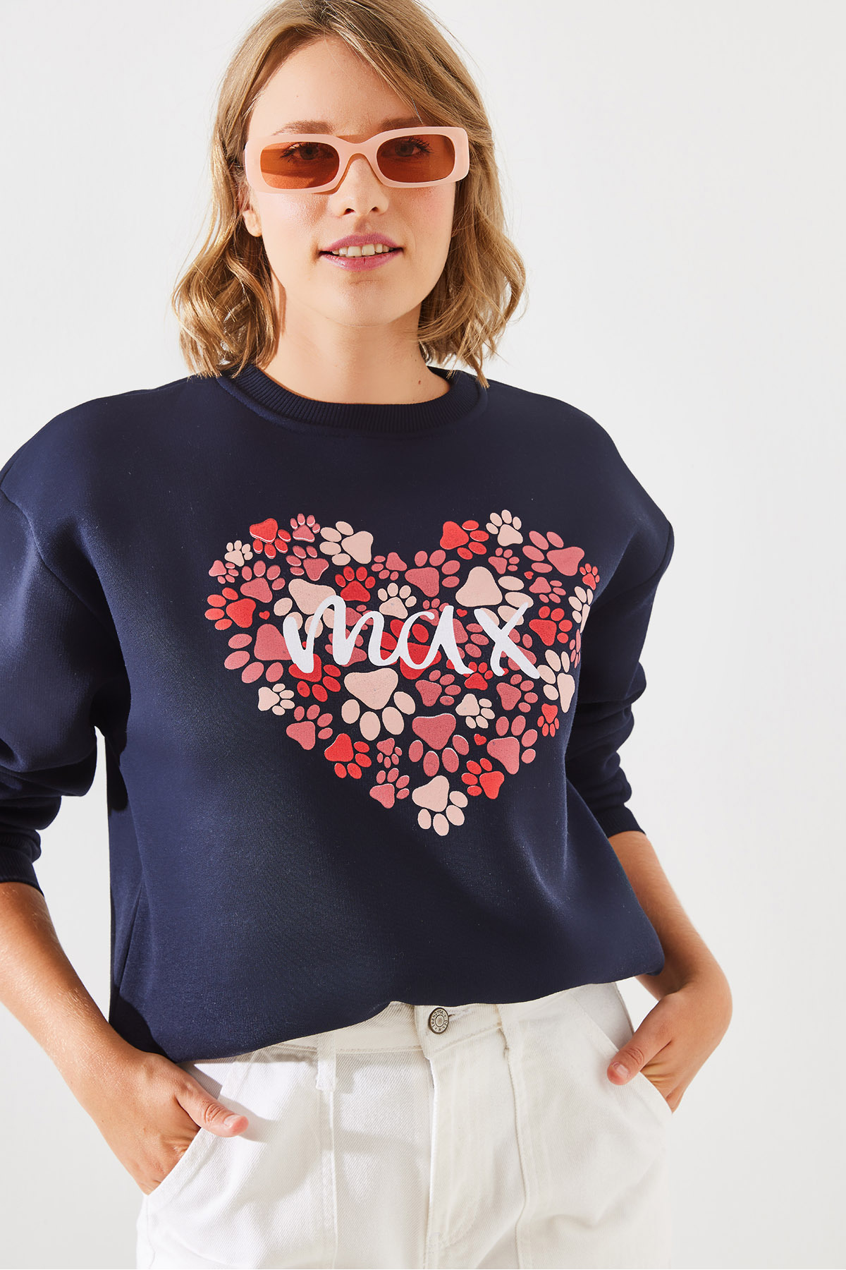 LUCCI Printed Cotton Crew Neck Sweatshirt 3