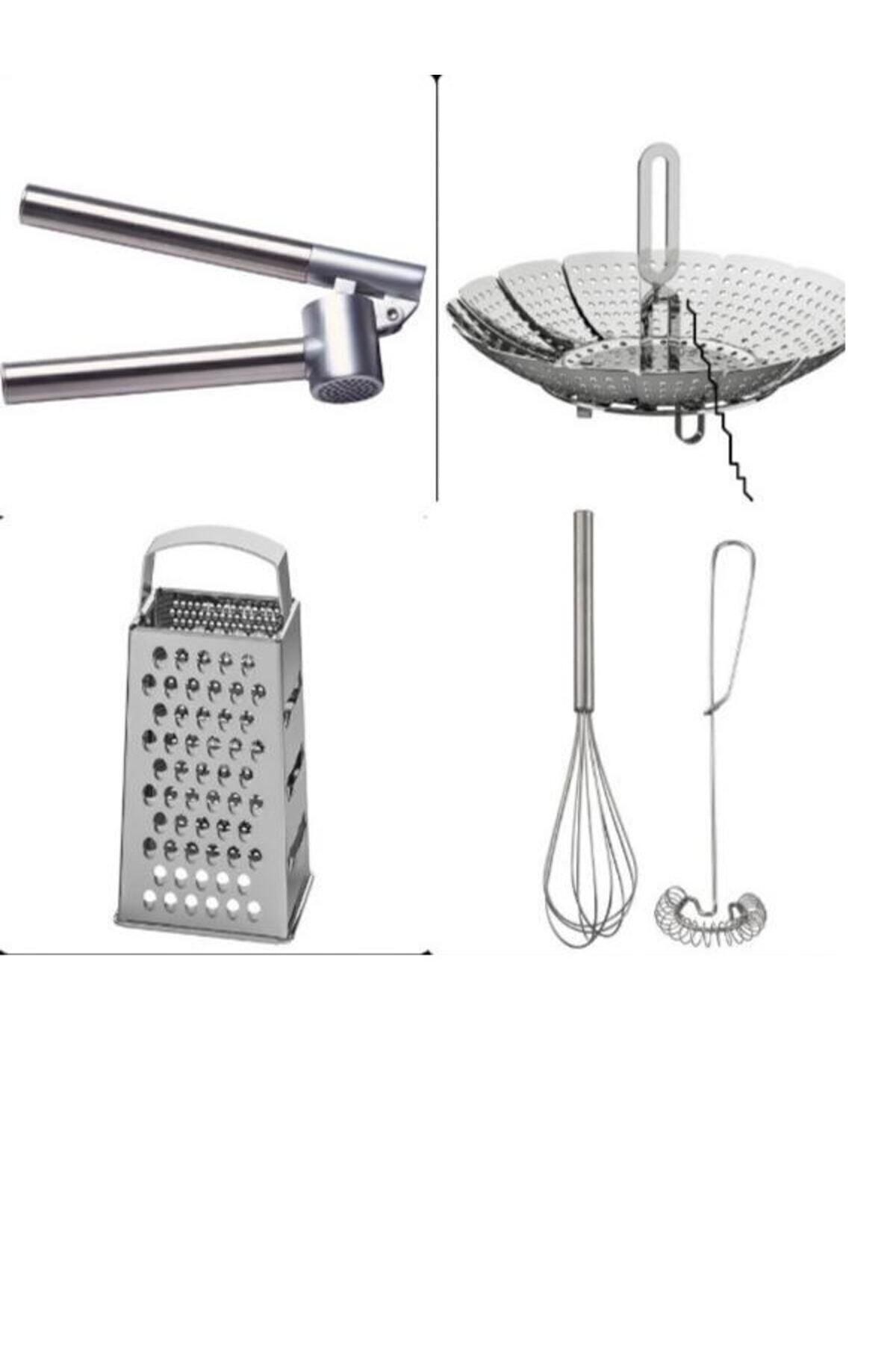 2-pack Beater+steel Grater+steel Garlic Crusher