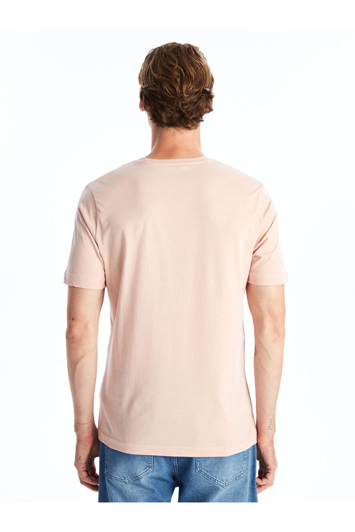 تیشرت مردانه صورتی ال سی وایکیکی | W4JY31Z8 اورجینال - تصویر 4