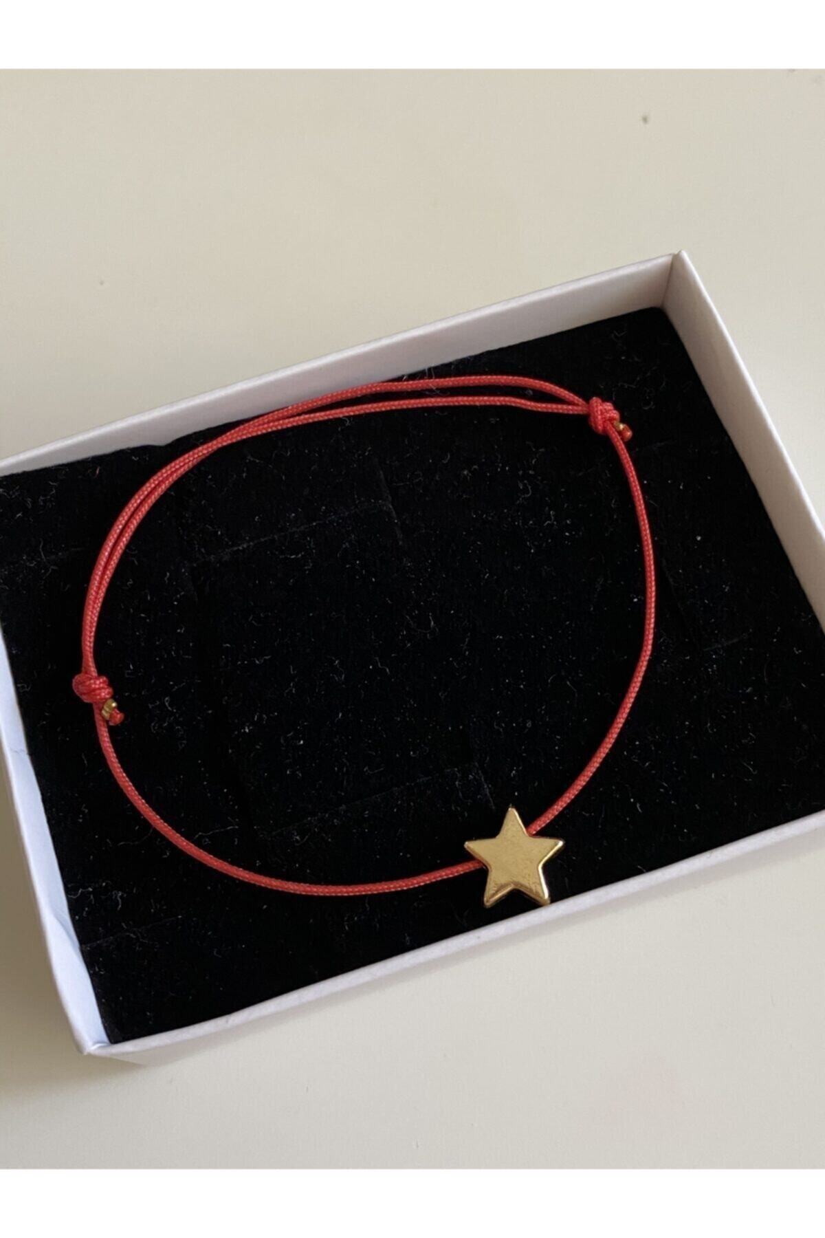 Genel Markalar Kadın Kırmızı Ip Yıldız Halhal