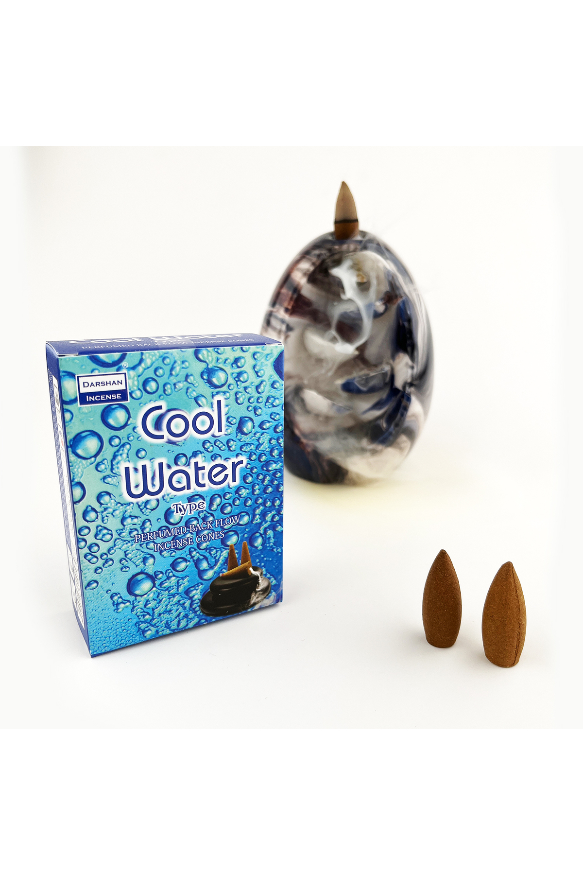 Darshan Cool Water Reflux Incense 1 Pack of 10 Reflux Incense