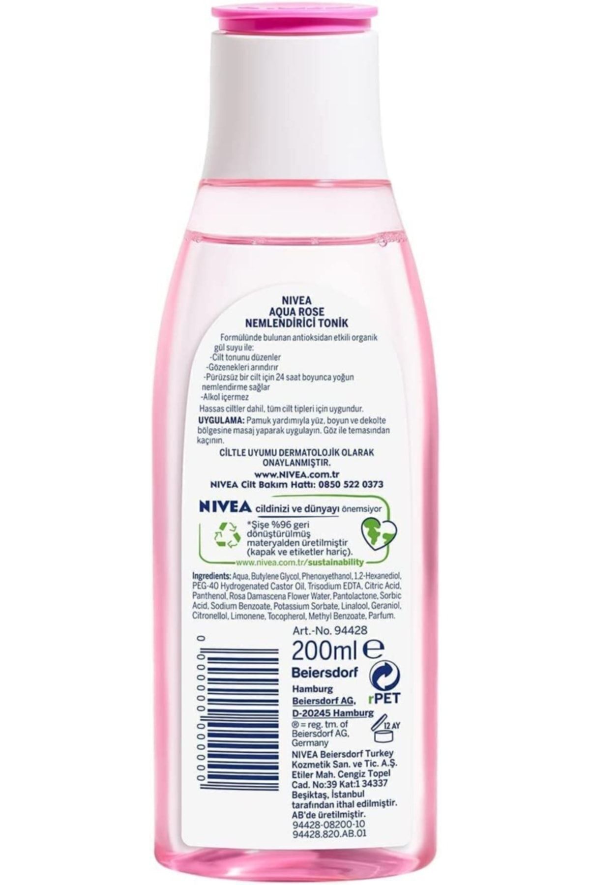 Nıvea Aqua Rose Tonic حاوی گلاب ارگانیک NIVEA