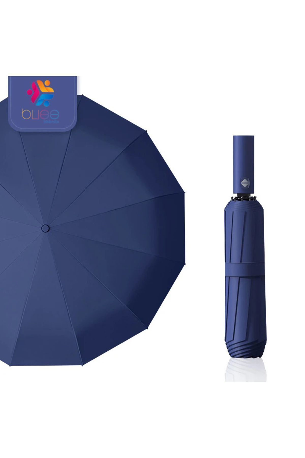 blisspremium Lacivert 12 Telli Şemsiye