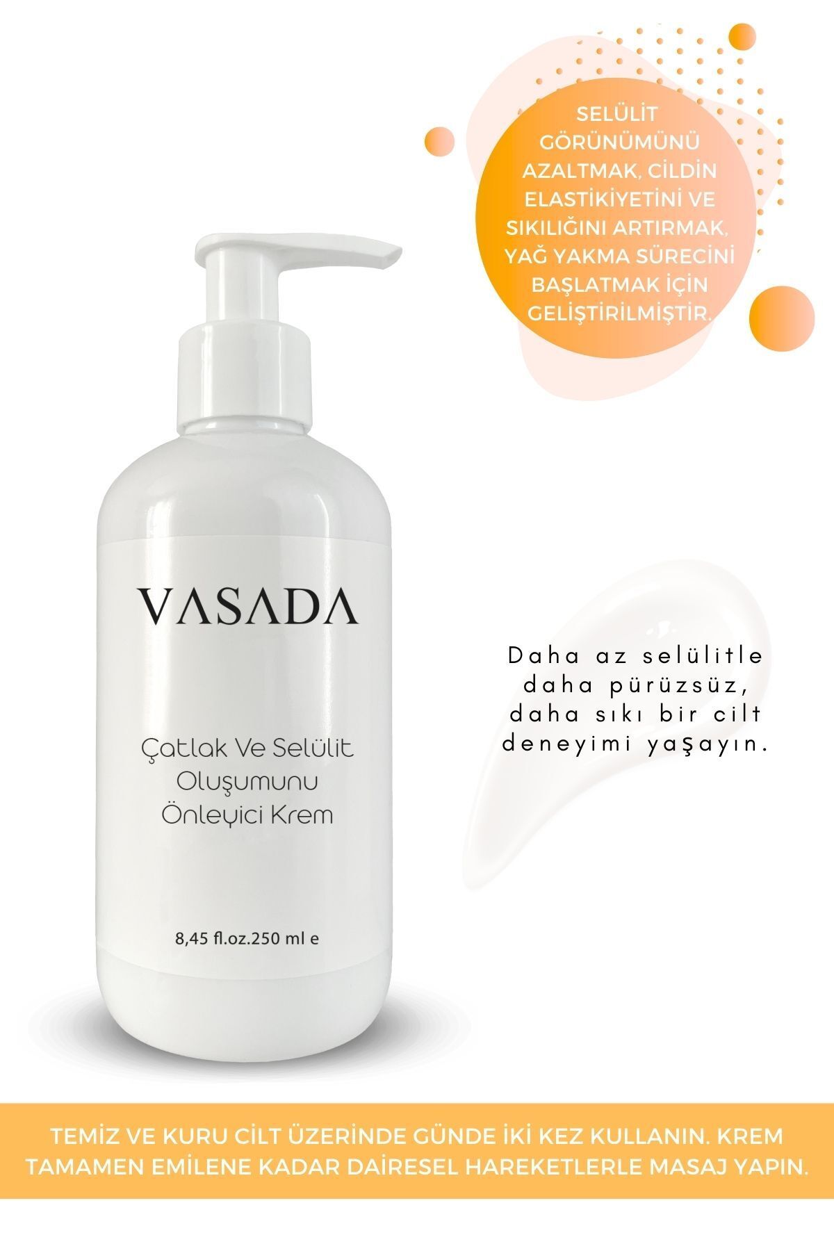 Vasada-250 ml Cream - Preventing Stretch Marks and Cellulite Formation 2