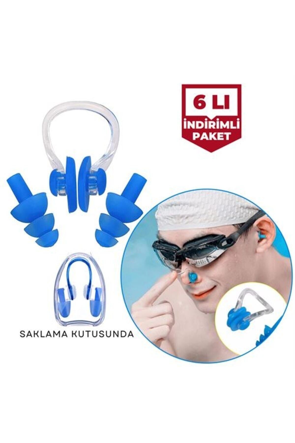durgunstore 6 Set Enzo Kulak ve Burun Tıkayıcı Havuz Seti 715682