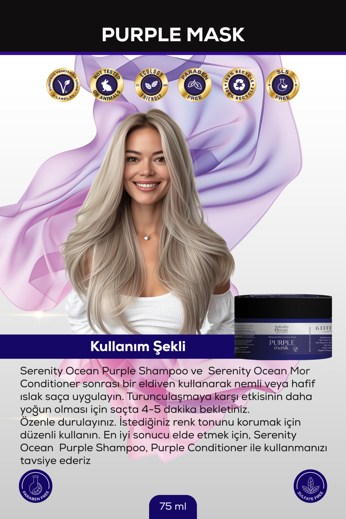 Vegan Mor Maske 75 Ml-tatil Boy SLS-PARABEN-TUZ İÇERMEZ — SO-MOR MASKE. 75ML — تصویر 6 از 6