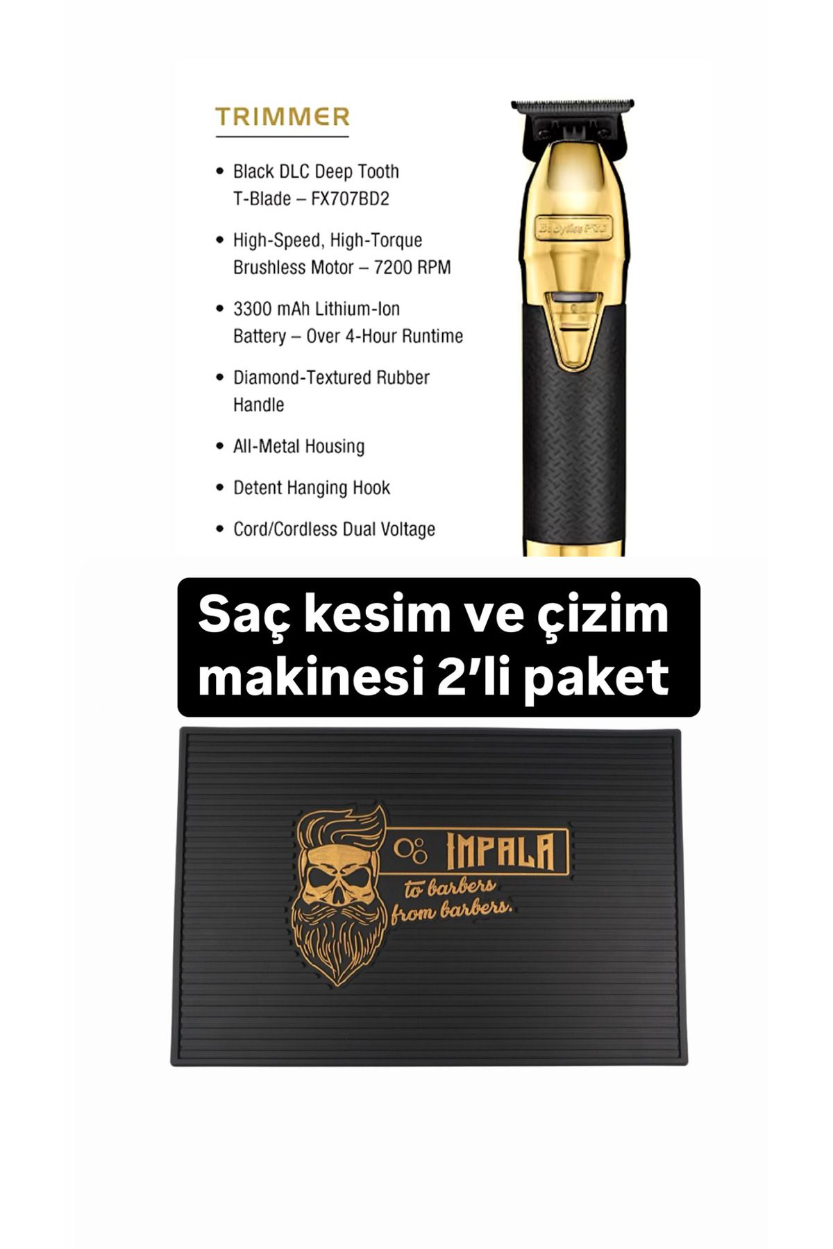 BabylissPRO Boost Gold FX8700GBPE Şarjlı Saç Kesme Makinesi