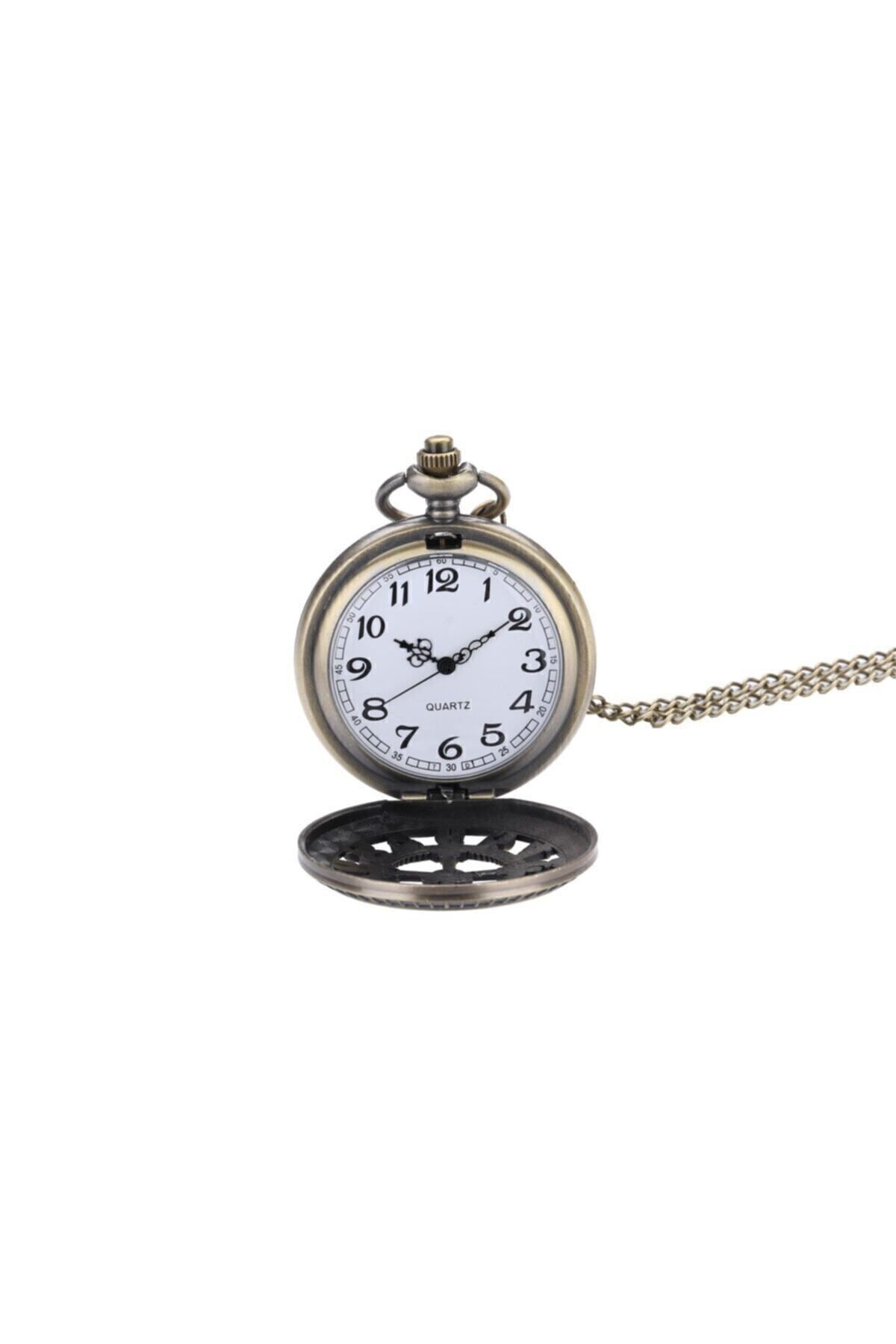Gezginimport-Embossed Chain Pocket Watch 3