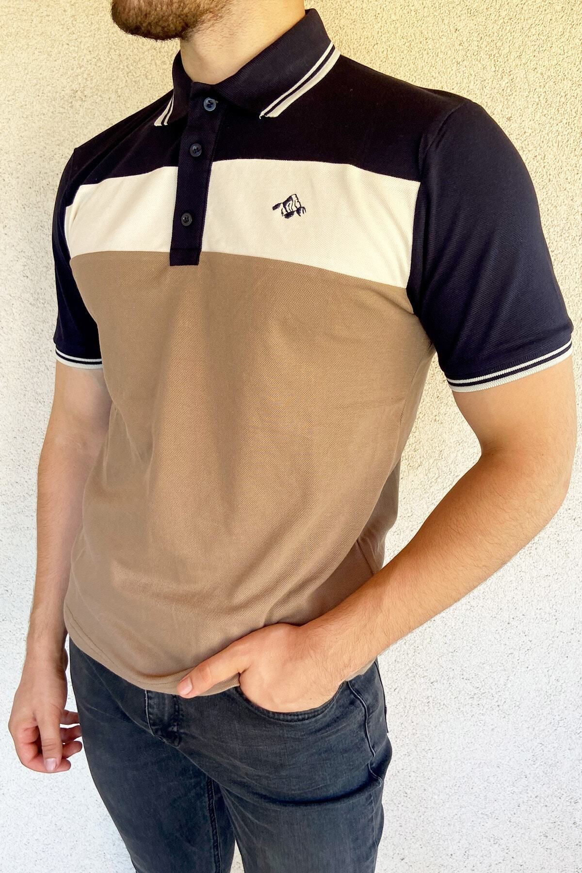 Mesh Company 100 Pamuk Erkek Polo Yaka T shirt Renkli Cizgili K sa Kollu Parcal Model Fiyat Yorumlar Trendyol