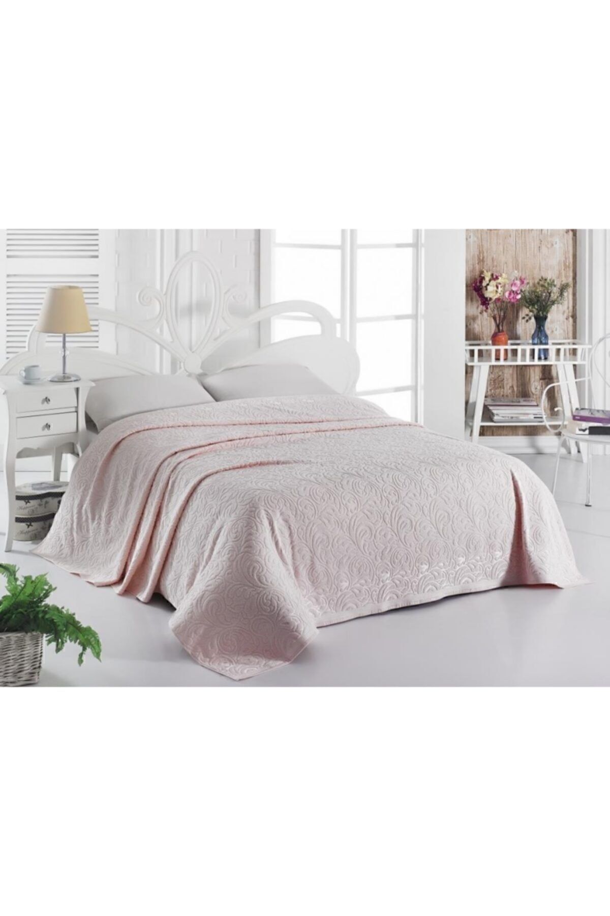 پیکه یک نفره و ست صورتی ESRA Single حوله Pike 160x220 سانتی متر Karna Home