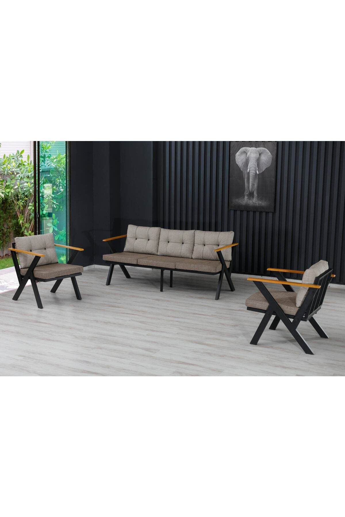 Zeta 3 1 1 Balkon Takımı, Bahçe Mobilyası, Çay Seti, Kafe Oturma Grubu, Teras Koltuk Takımı